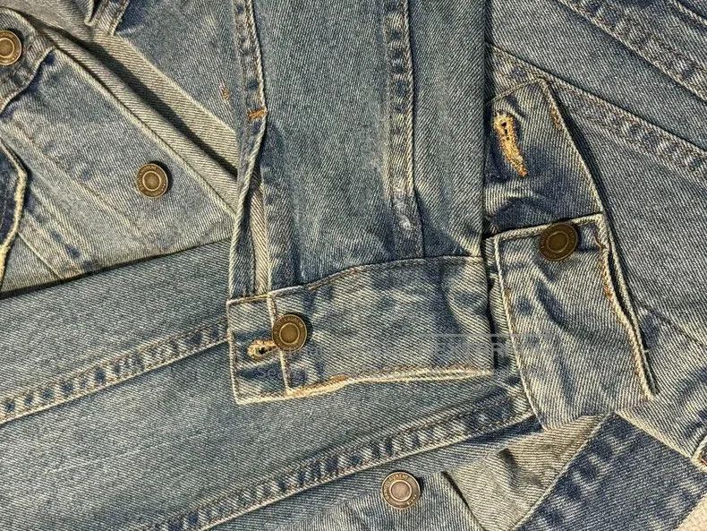 Saint Laurent Paris YSL SLP Denim Jacket with Palm Badge. Size US M / EU 48-50 / 2 - 5 Thumbnail
