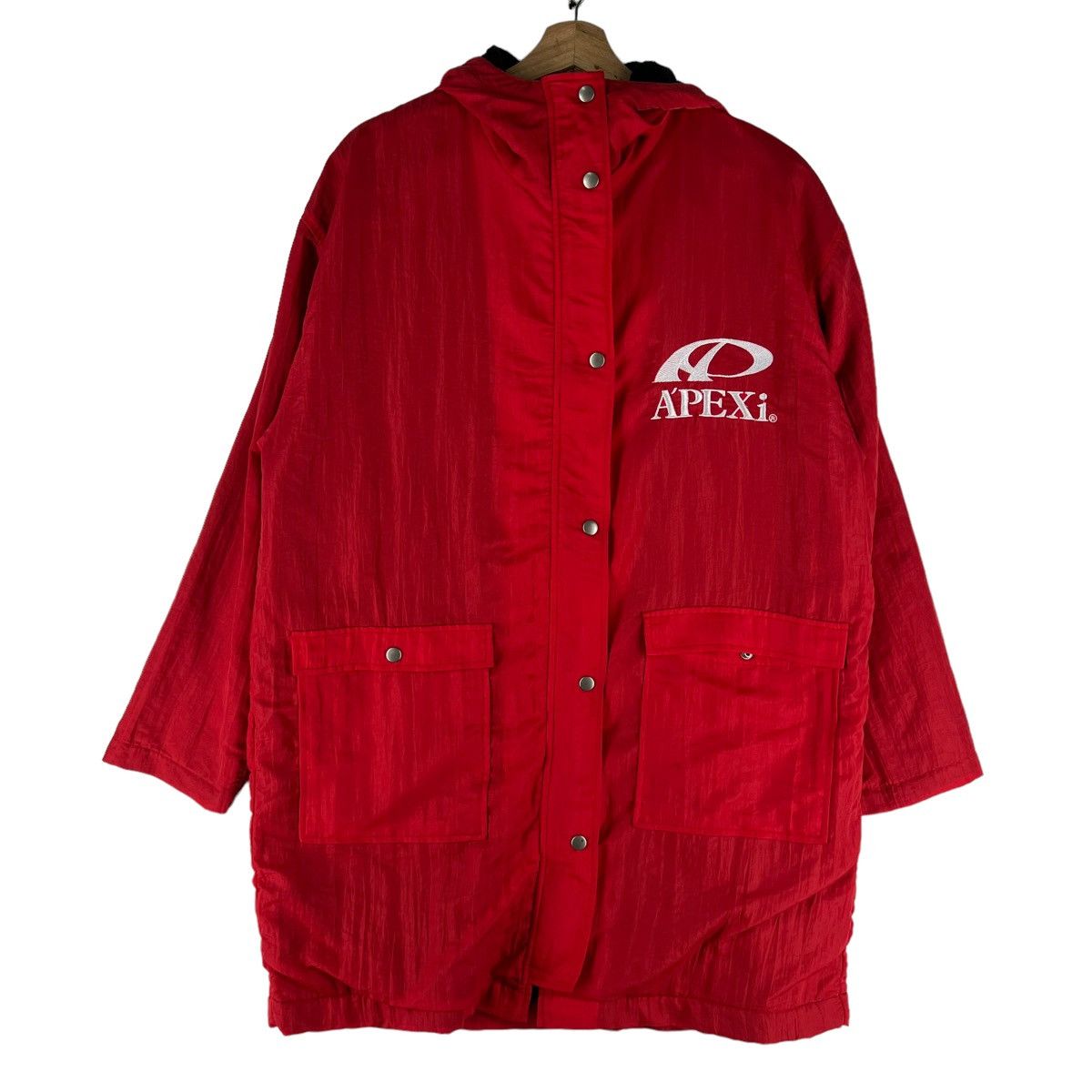 Japanese Brand 🔥VINTAGE LONG JACKET COACH A’PEXI HOODIE BIG LOGO Size US L / EU 52-54 / 3 - 2 Thumbnail
