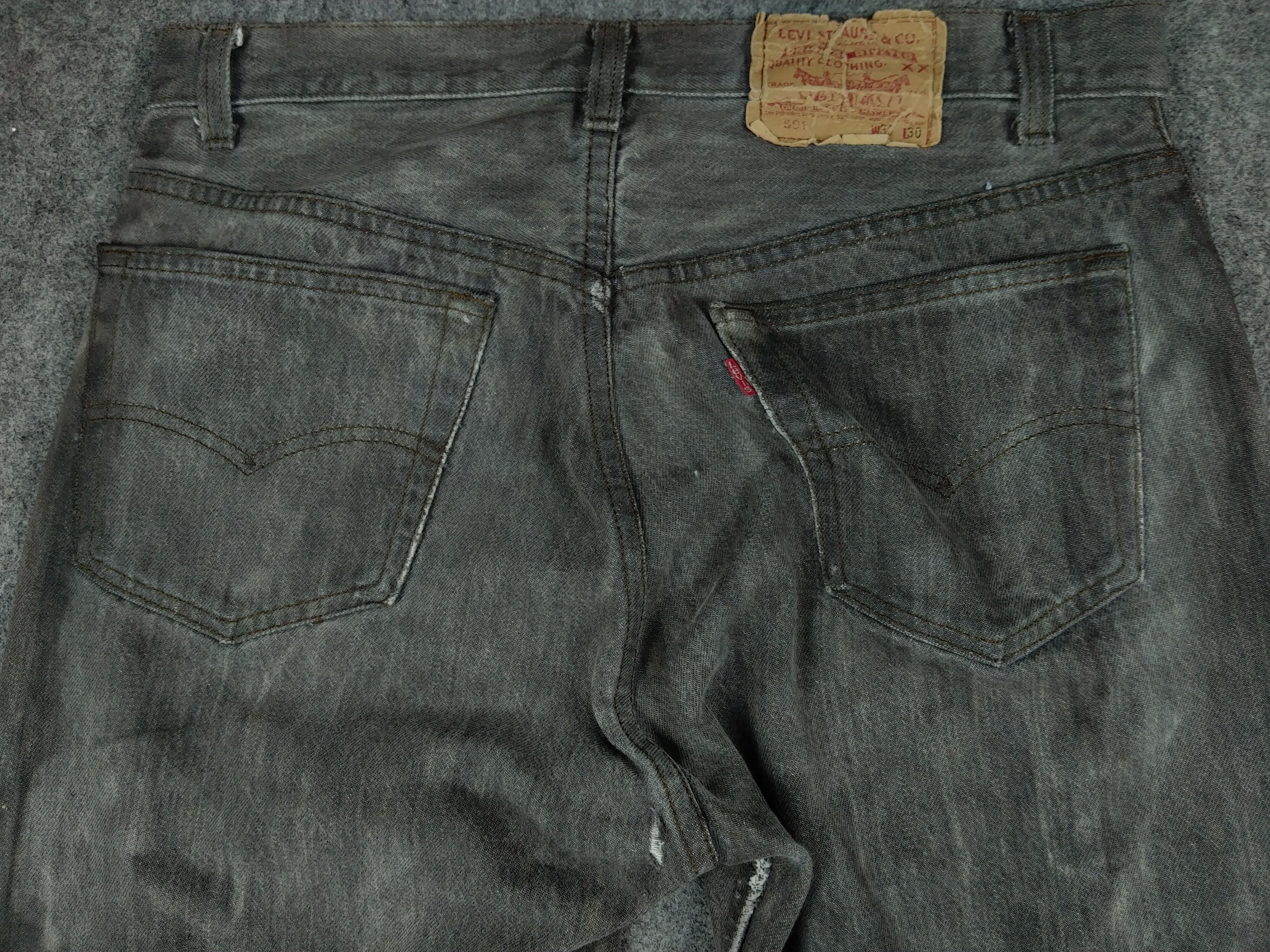 Japanese Brand 90s Vintage Levi's 501 USA Faded Black Denim 32x30 -JN812 Size US 32 / EU 48 - 4 Thumbnail
