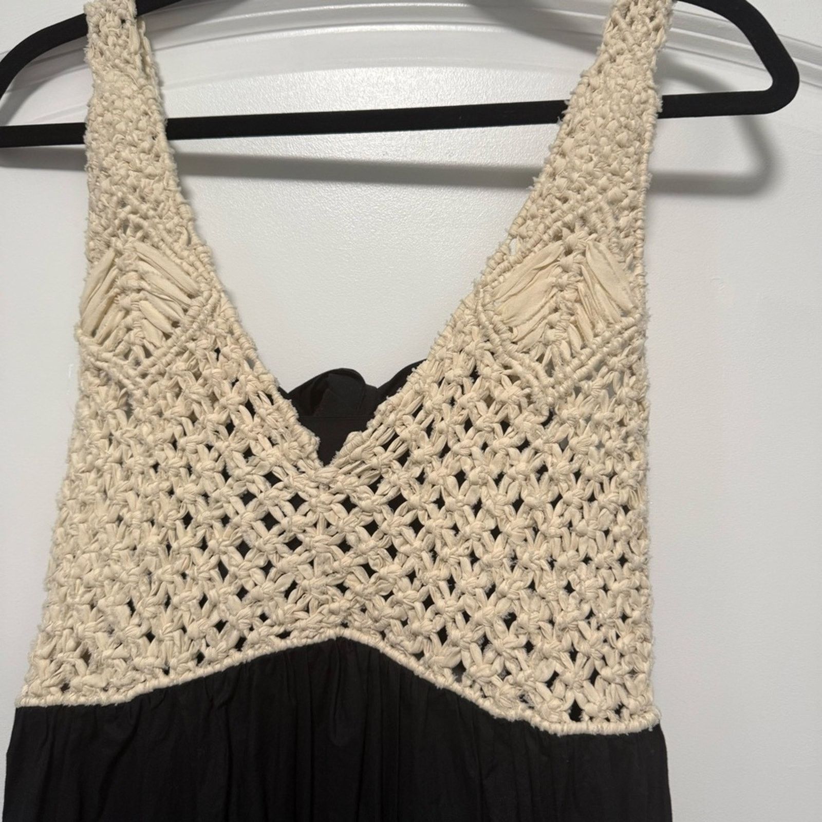 Pinko NWT Pinko Roncadello Long Maxi Dress V-Neck Crochet 40 S 4 Size S / US 4 / IT 40 - 8 Thumbnail