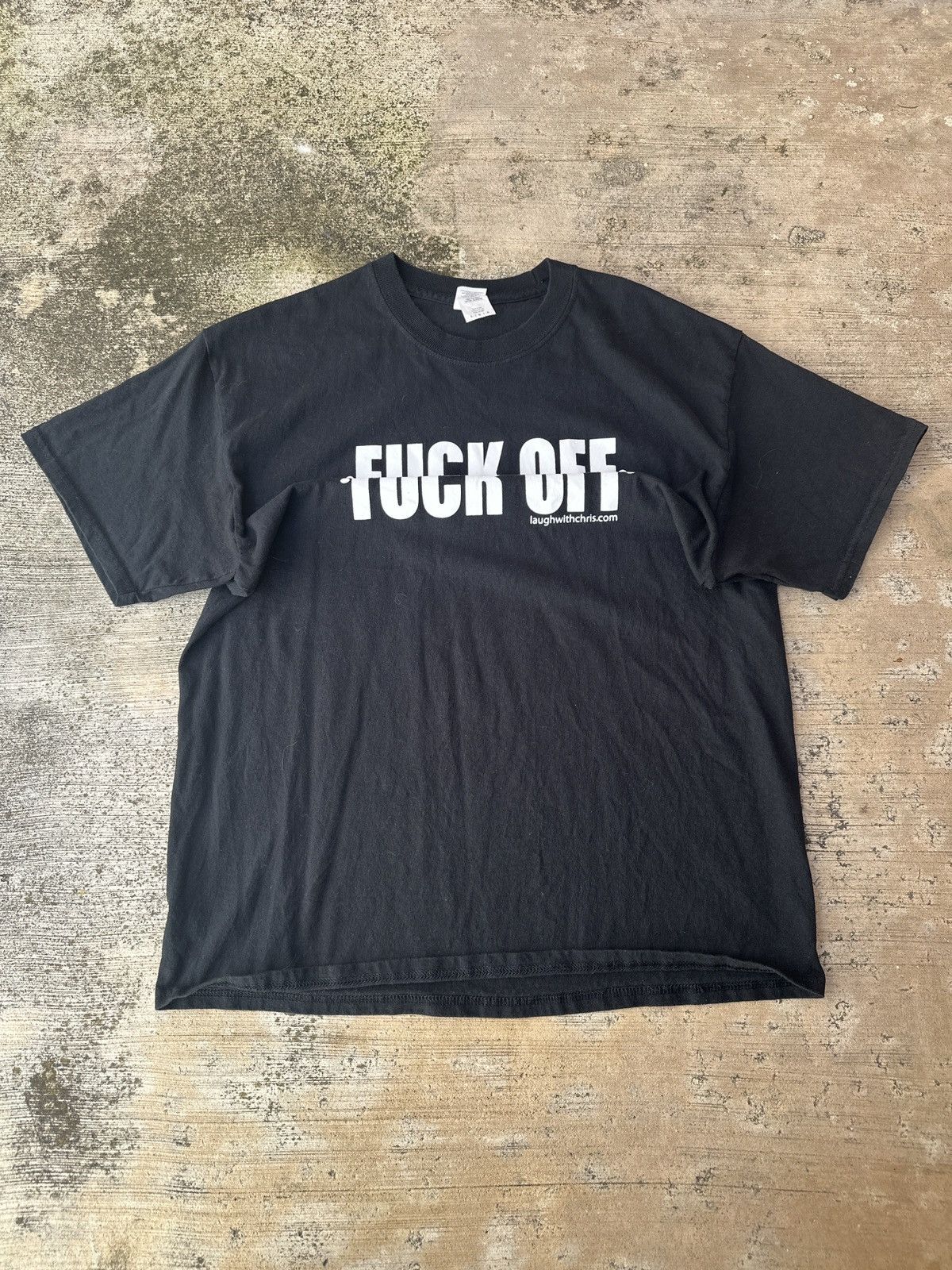 Vintage Vintage 90s Humor Joke Tee Fuck Off Spellout Tshirt Size US L / EU 52-54 / 3 - 1 Thumbnail