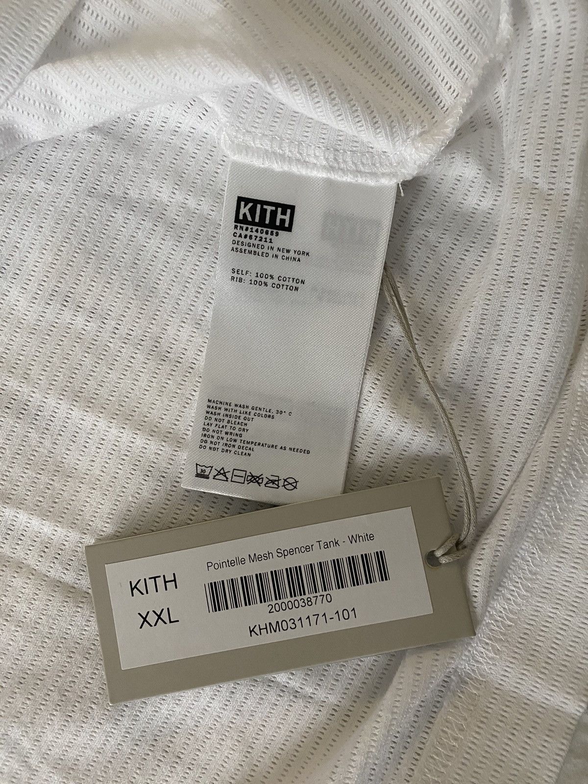 Kith Kith Pointelle Mesh Spencer White Tank NWT Size US XXL / EU 58 / 5 - 8 Thumbnail