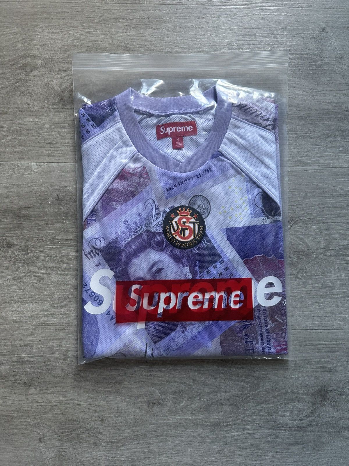 Supreme Supreme Pounds Soccer Jersey Blue MEDIUM | Grailed