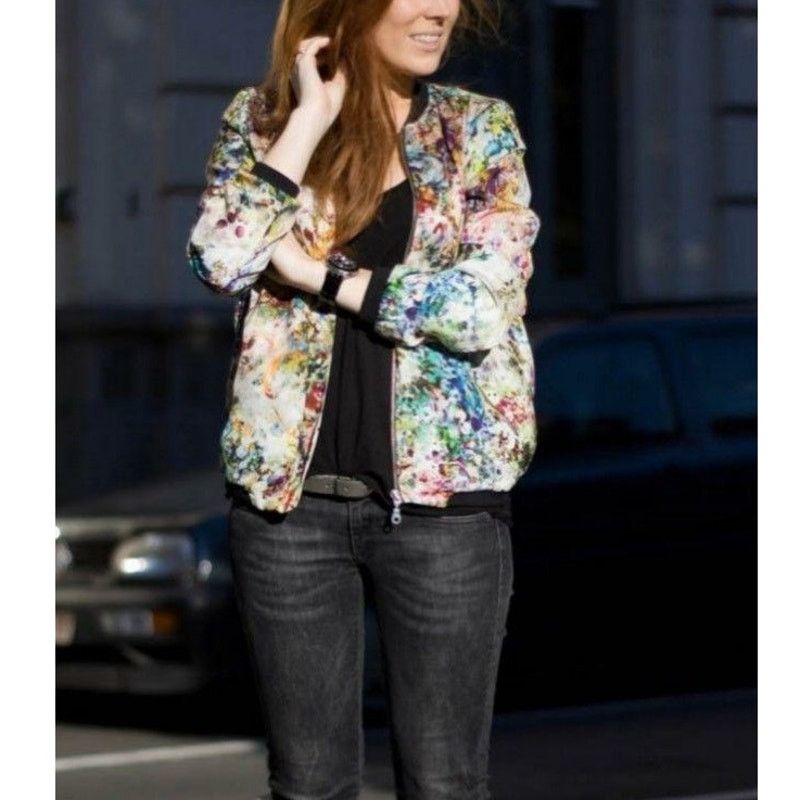 ZAPA Zapa Woman Floral Bomber Jacket Full zip S Lightweight Size S / US 4 / IT 40 - 3 Thumbnail