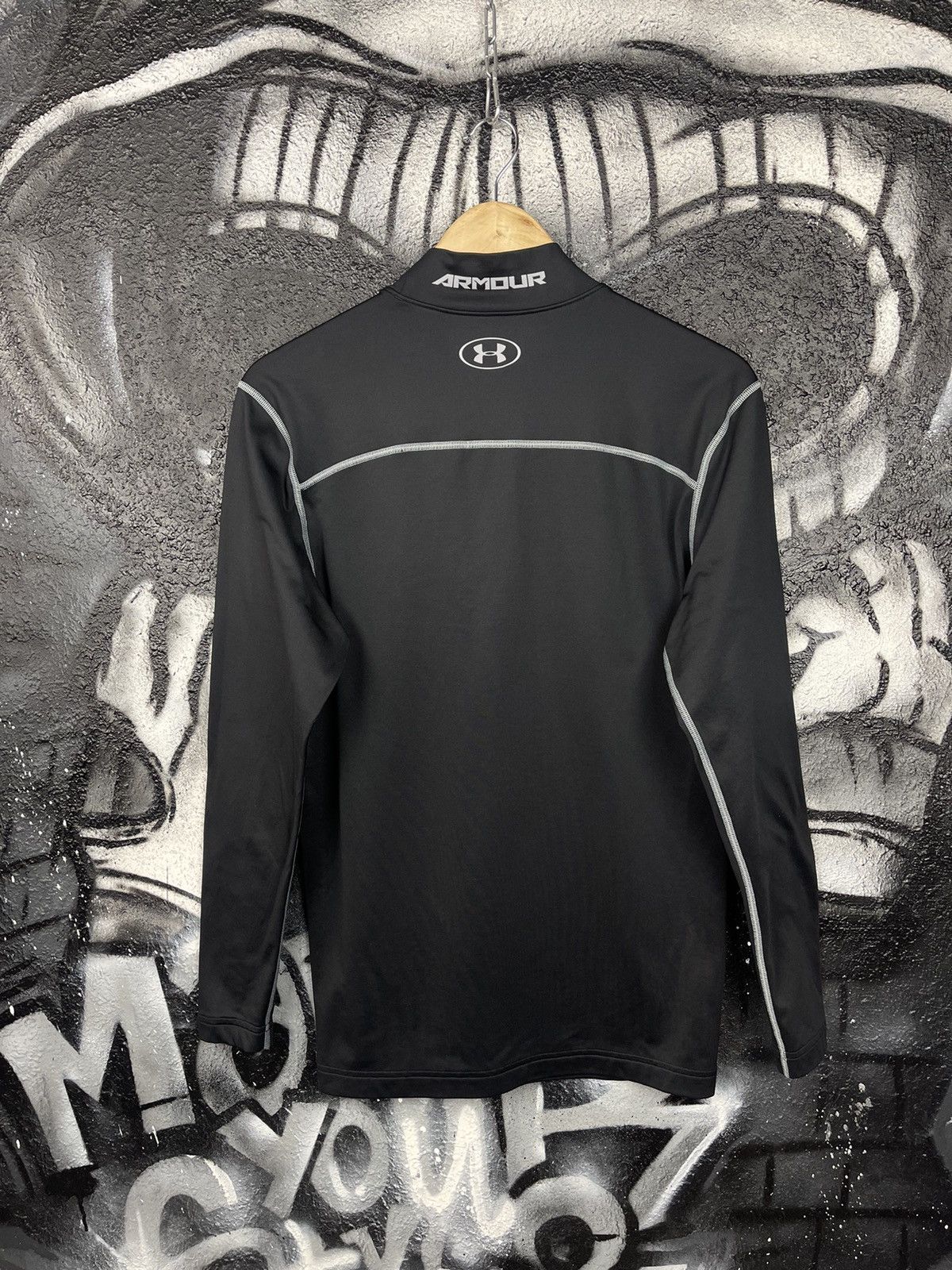 Under Armour Under Armour ColdGear Black Compression Mock Long Sleeve Active Shirt Size L Size US L / EU 52-54 / 3 - 4 Thumbnail