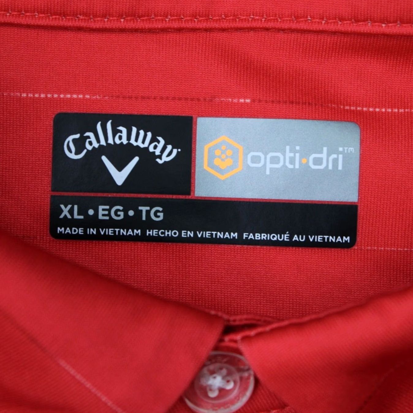 Callaway Callaway Opti-Dri Polo Shirt Mens XL Red Short Sleeve polo Golf 100% Polyester Logo Breathable Stretch Regular Button Pullover Shirt Size US XL / EU 56 / 4 - 7 Thumbnail