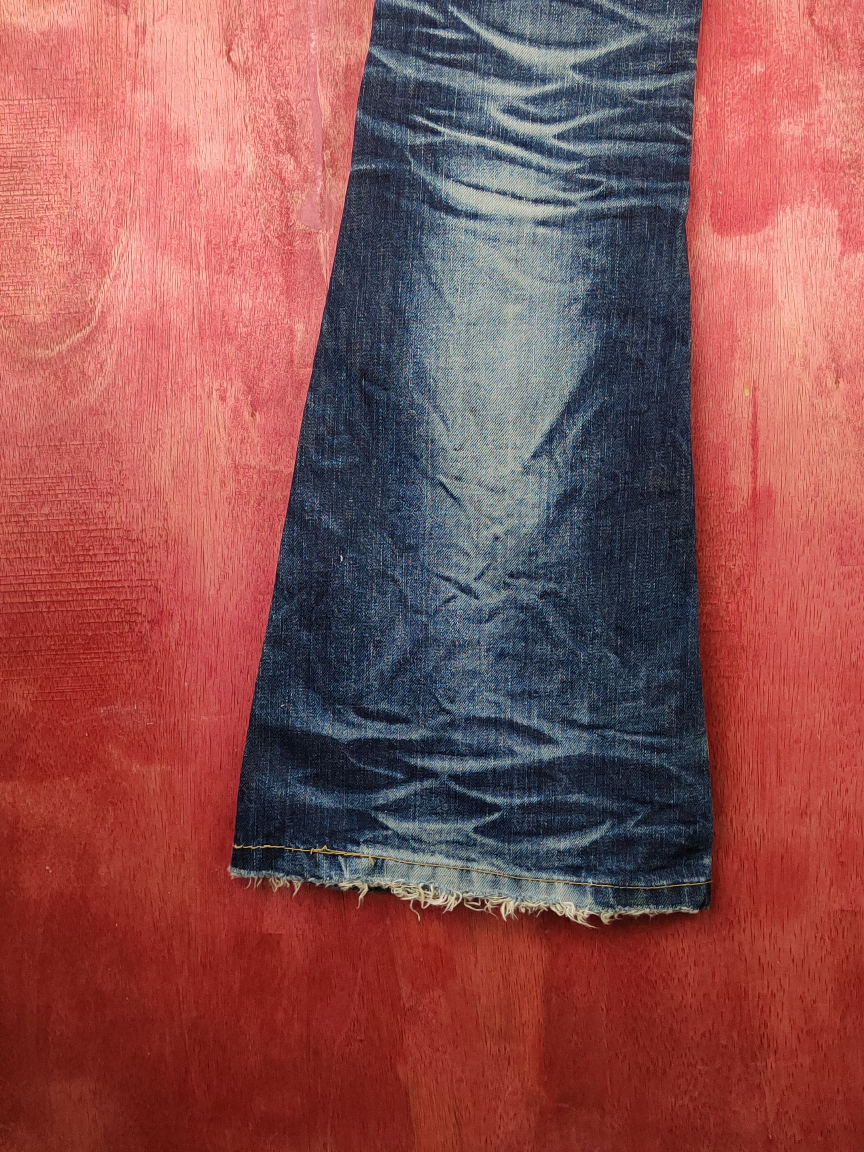 If Six Was Nine DL Lolita Distressed faded ripped Bootcut jeans Denim #S1539 Size 28" / US 6 / IT 42 - 4 Thumbnail