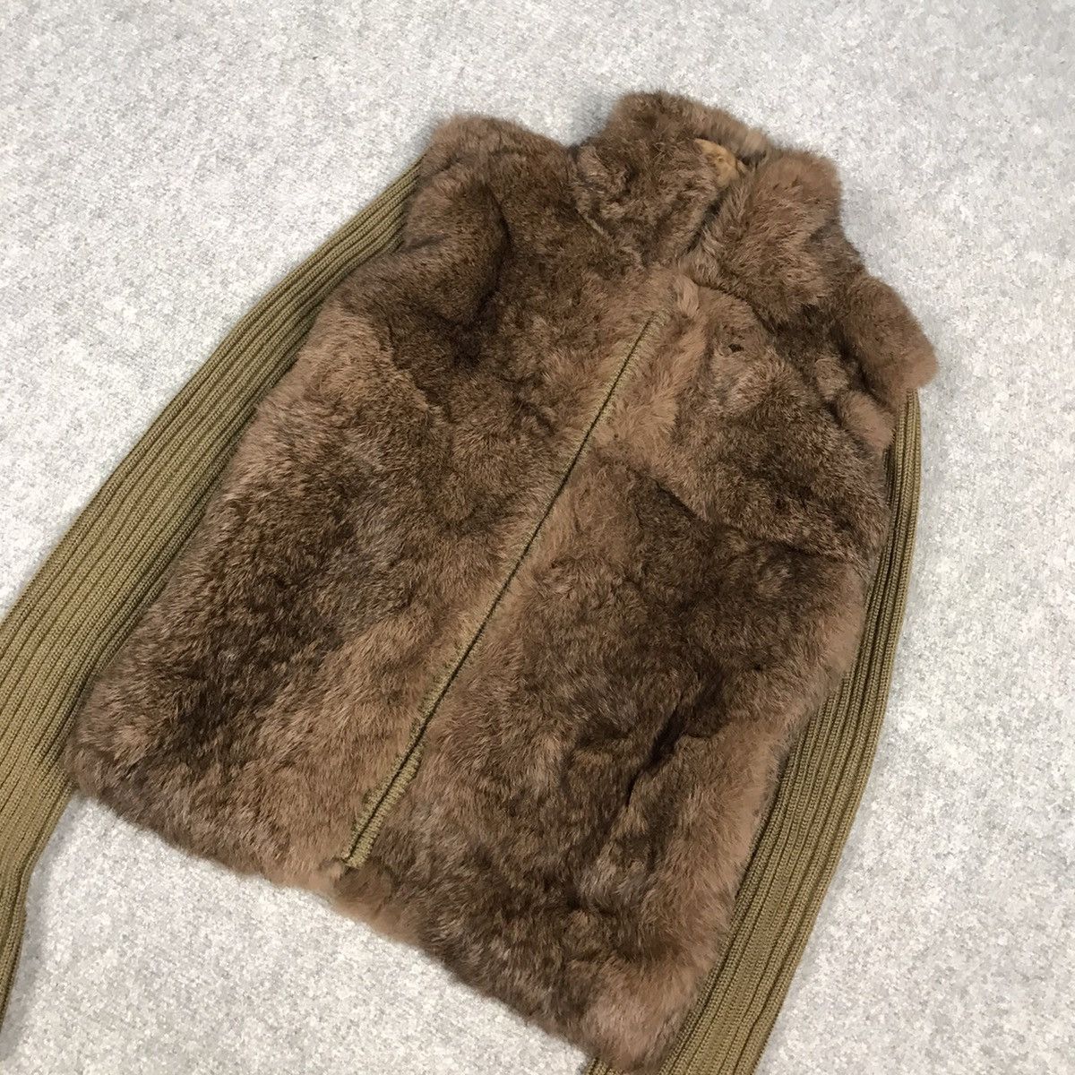 Designer × Japanese Brand Fur Winter cropped design knitwear long sleeve jacket Size US XS / EU 42 / 0 - 3 Thumbnail