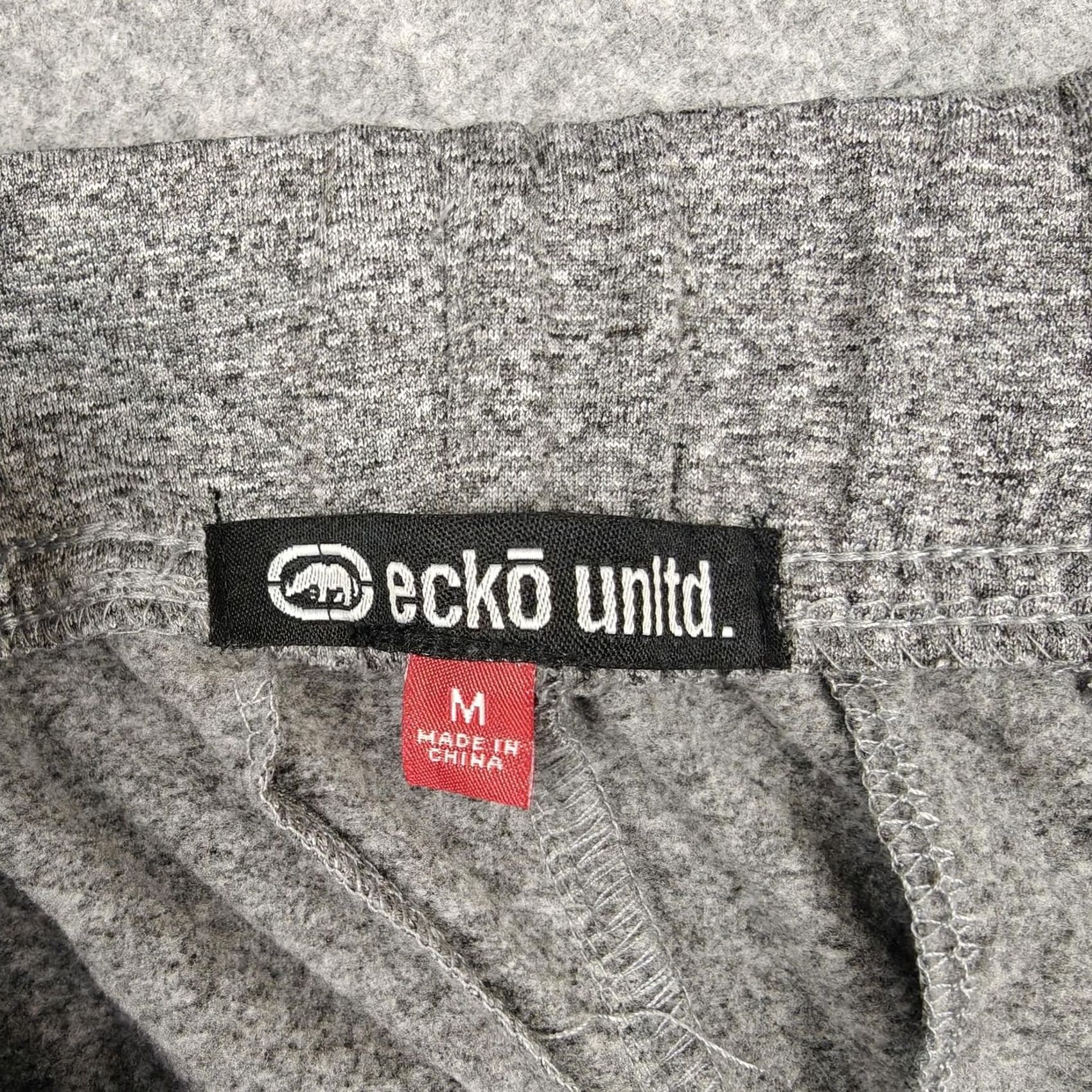 Ecko Unltd. Ecko Unltd Shorts Mens Medium Grey Marled Colorblock Athletic Zip Pockets Gym Size US 31 - 3 Thumbnail