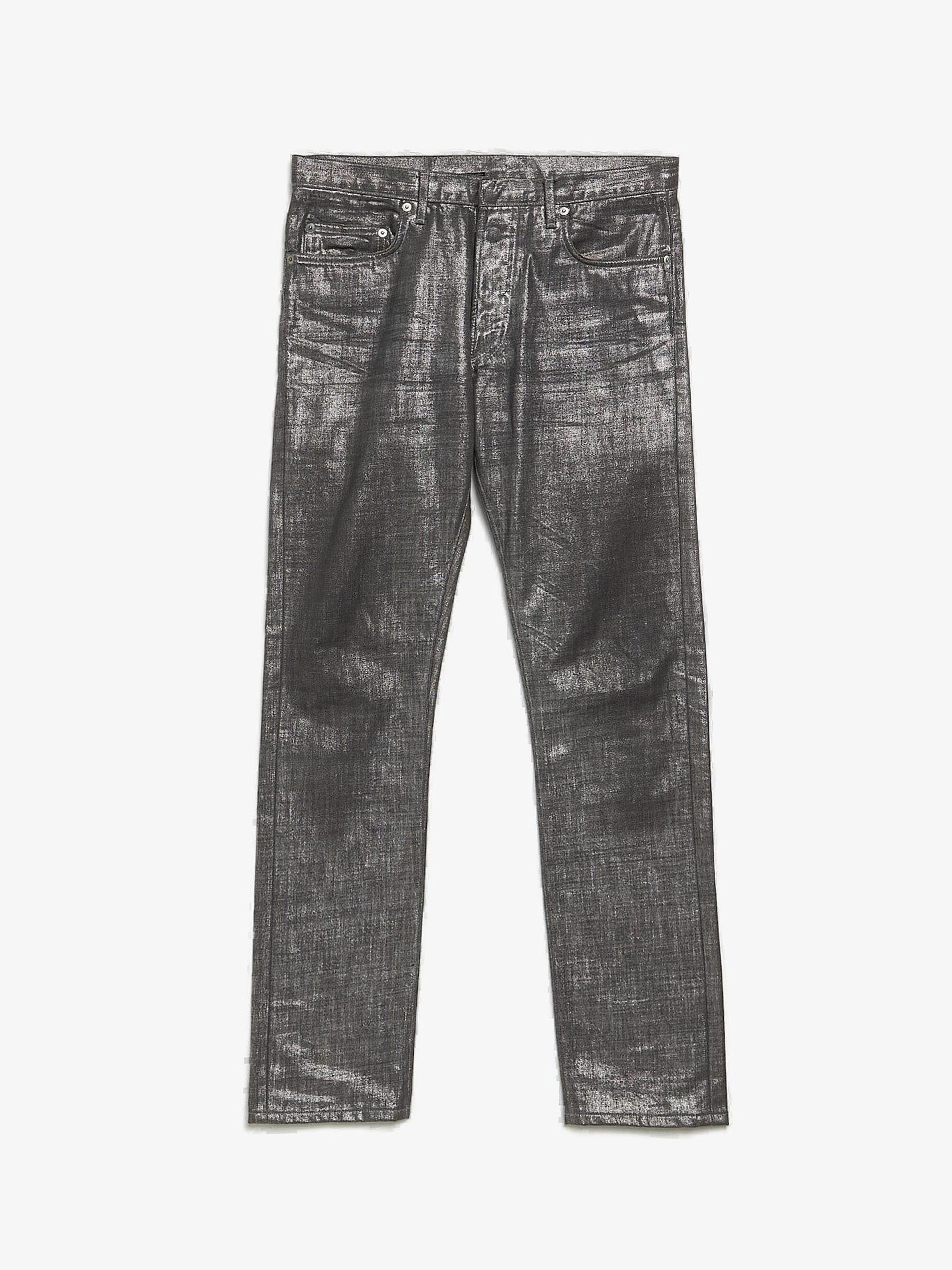 Dior Silver Waxed Cotton Jeans | Grailed