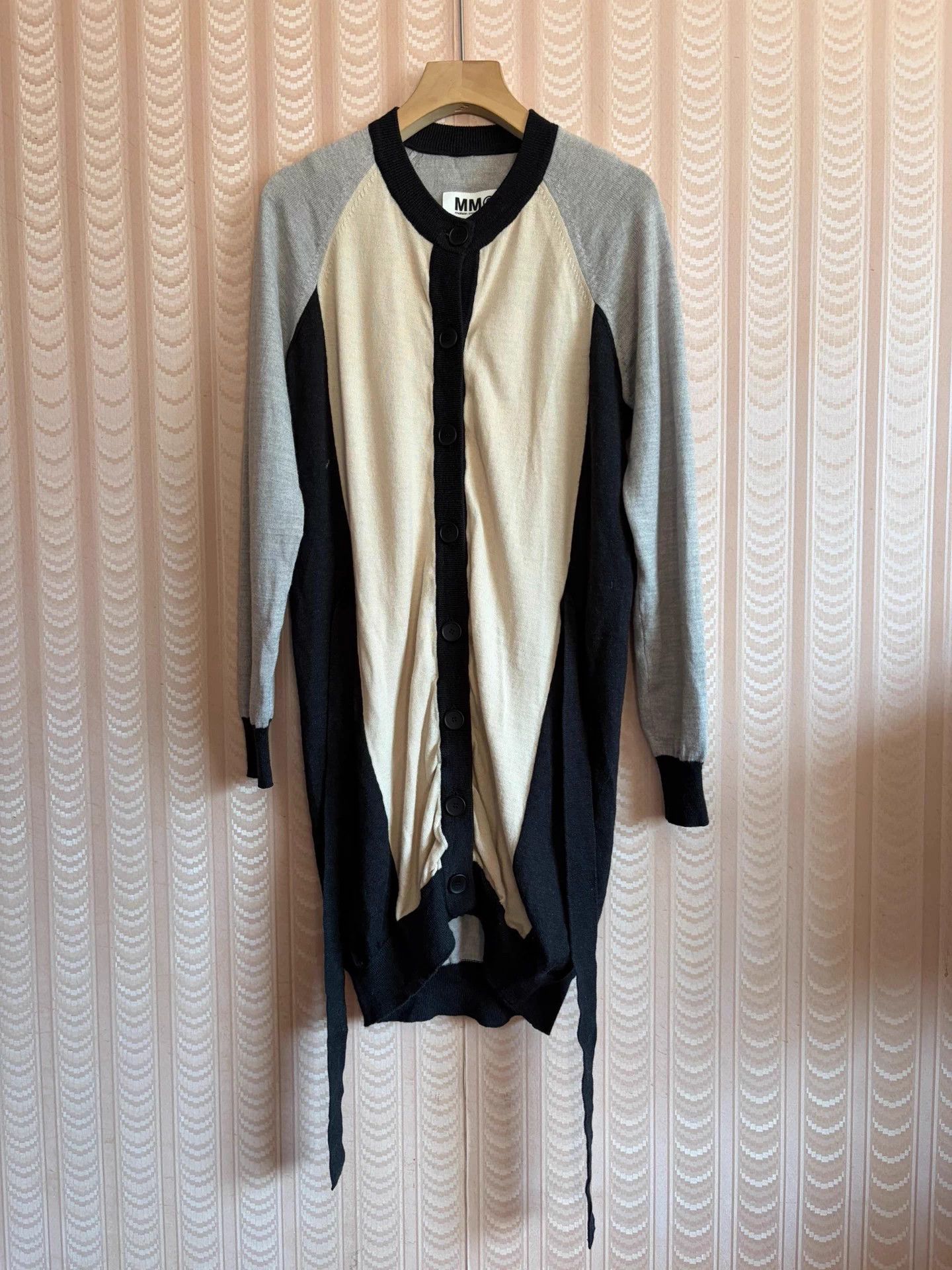 MM6 MM6 Maison Margiela 2013 colorblocked belted wool cardigan Size ONE SIZE - 1 Thumbnail