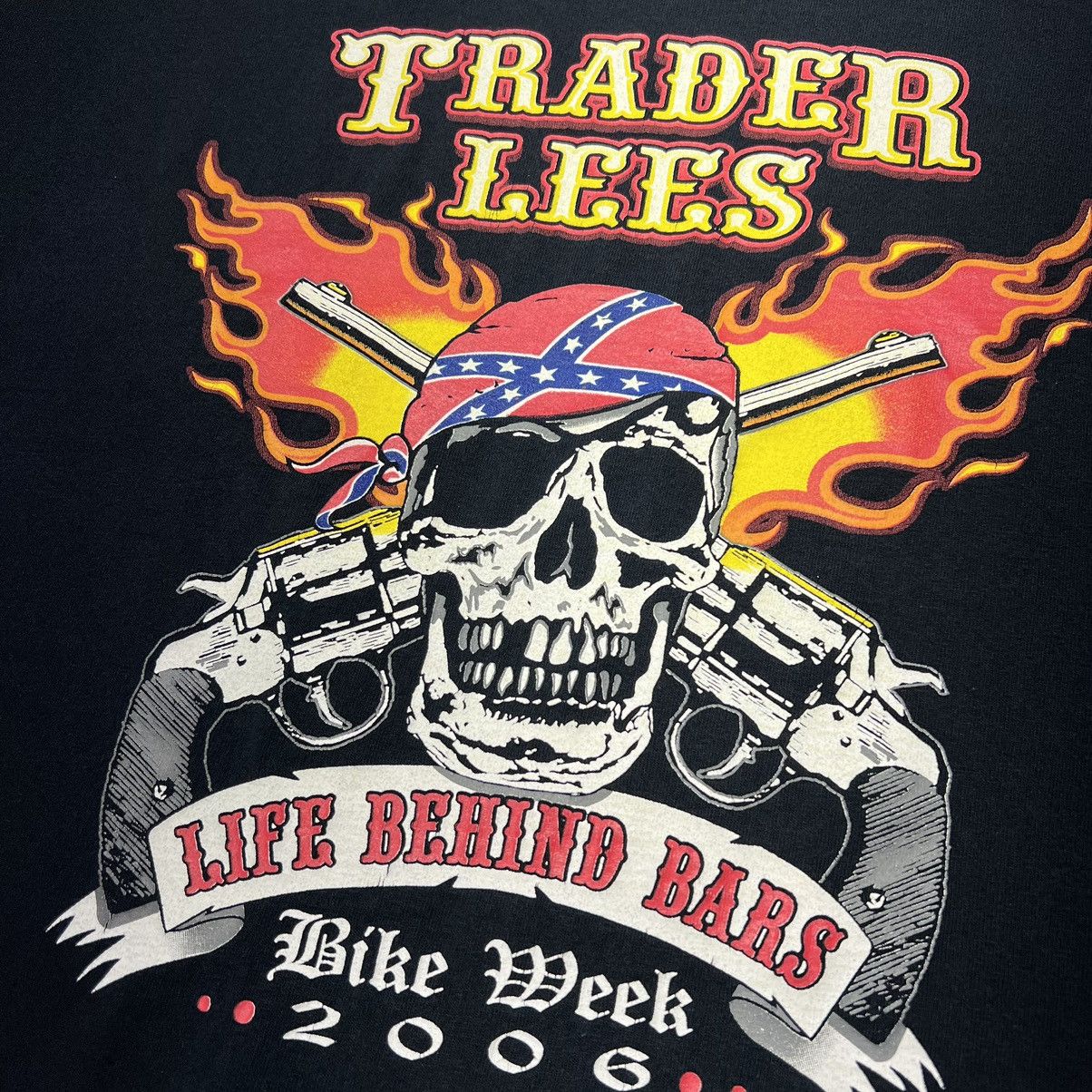 Vintage Trader Lees Bike Week Tee Shirt Motorcycle Biker Skull Gun Size US XL / EU 56 / 4 - 10 Thumbnail