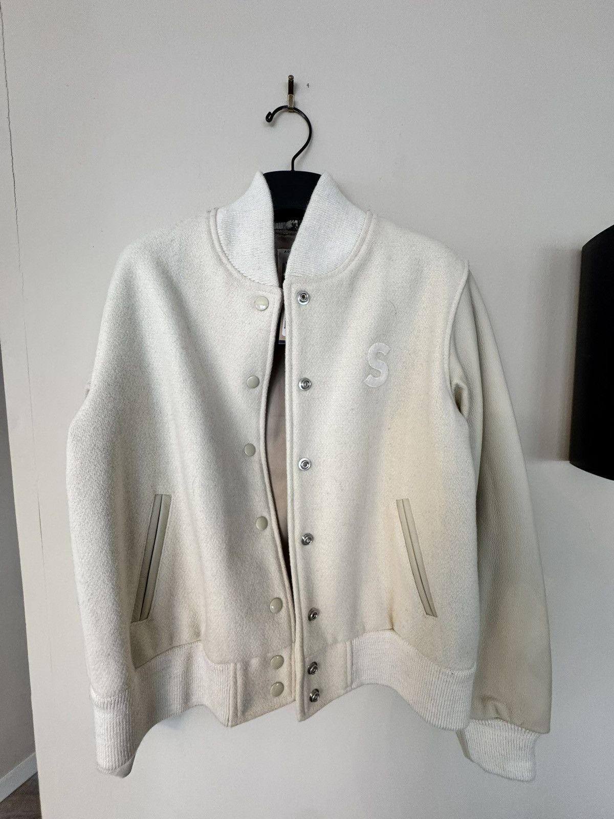 Shinola x Golden Bear Varsity Jacket Beige