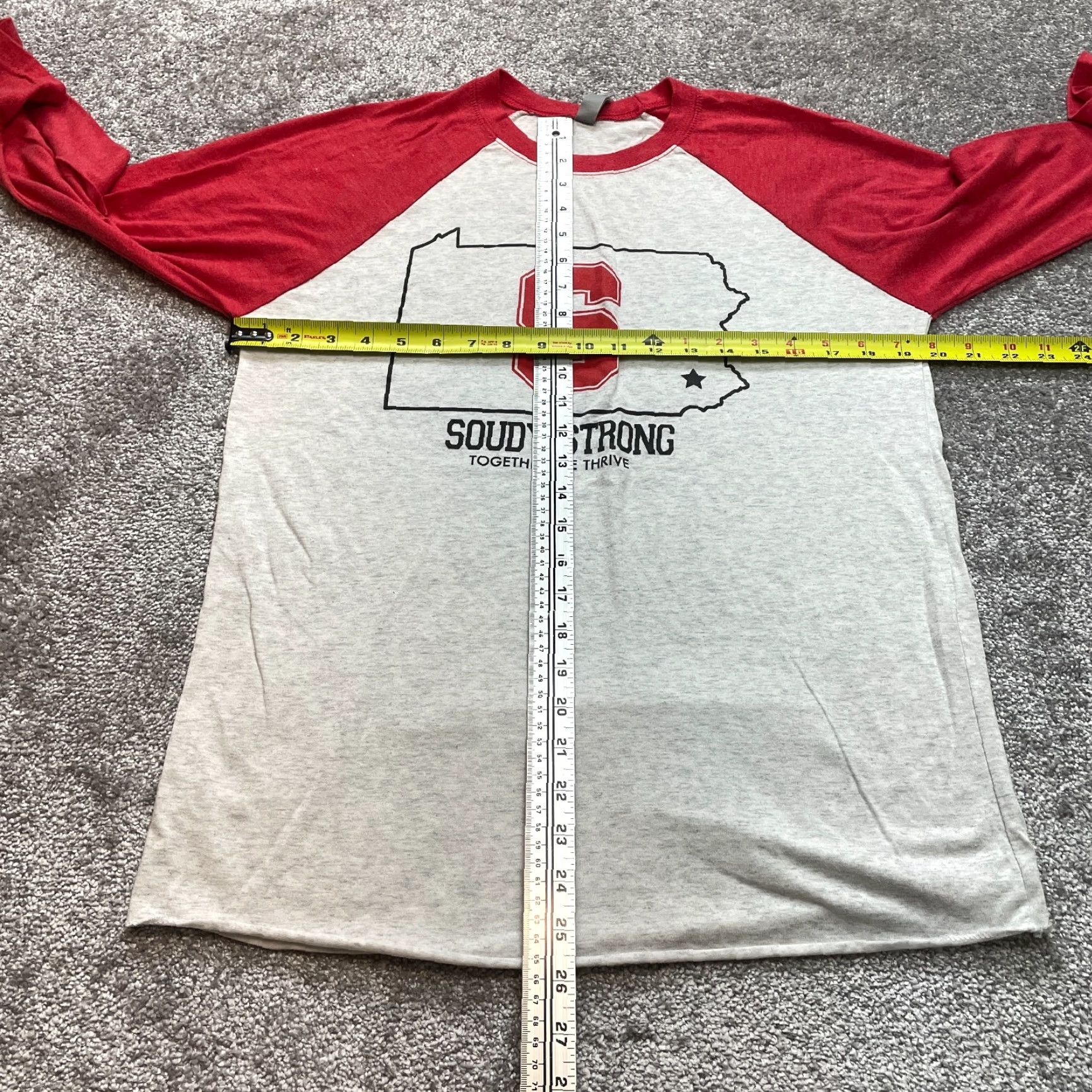 Next Level Next Level Shirt Mens M Red 3/4 Sleeve Baseball Tee Solid Crew Neck Short Sleeve All Seasons Easy Care - Mens Size US M / EU 48-50 / 2 - 5 Thumbnail
