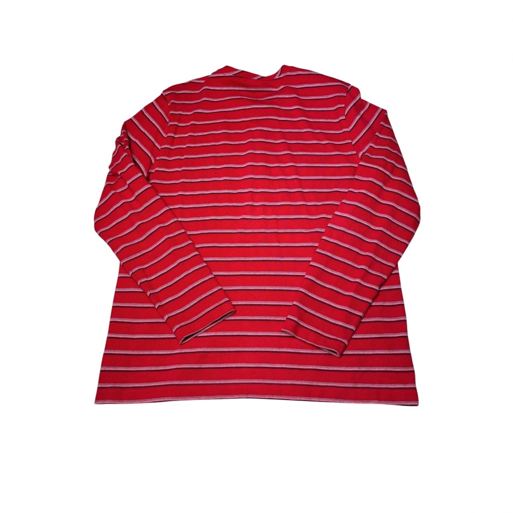 Brooks Brothers Brooks Brothers Mens Red Striped Cotton Pique Long Sleeve Henley Shirt L Size US L / EU 52-54 / 3 - 4 Thumbnail
