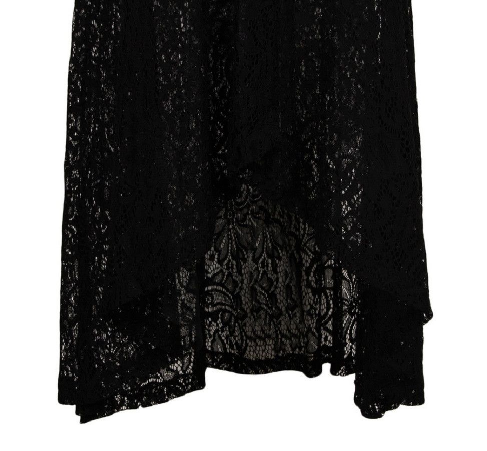 Other Black Skirt Sexy Lace Patchwork Vintage Gothic Party Skirt Size 36" / US 14 / IT 50 - 4 Thumbnail
