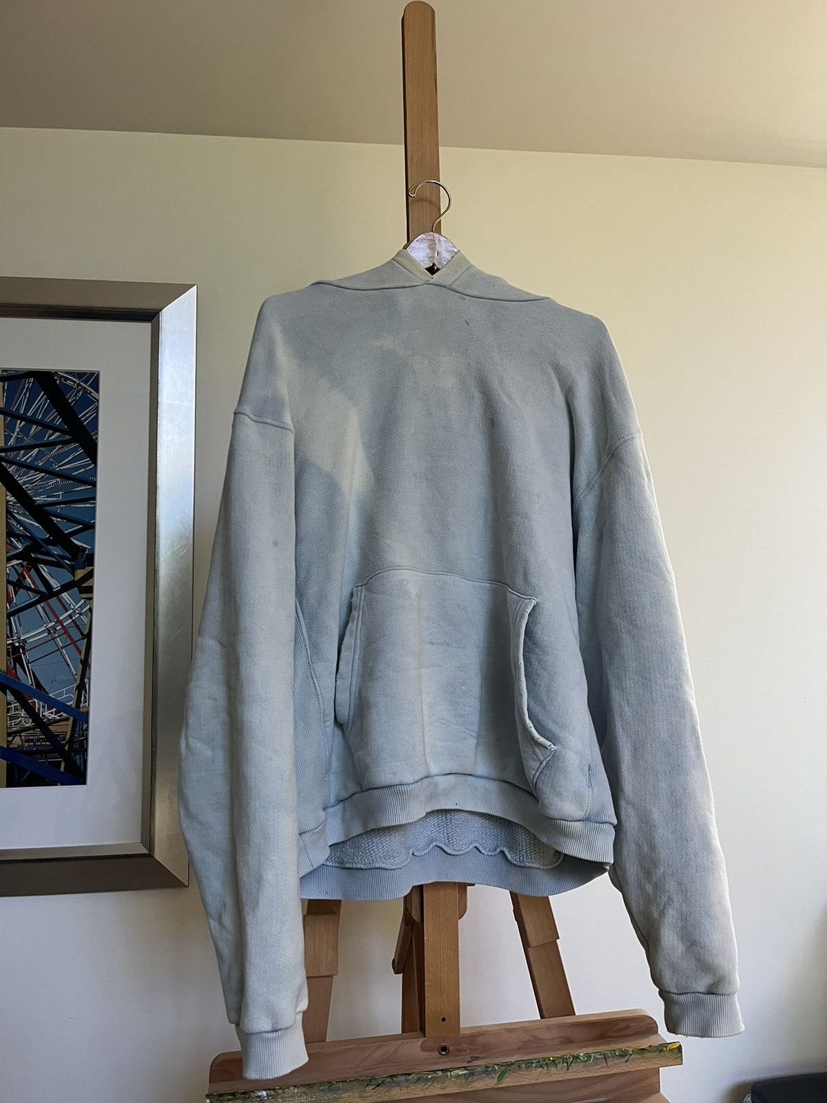 Eric Emanuel Distressed + Stained EE Hoodie Size US M / EU 48-50 / 2 - 1 Thumbnail