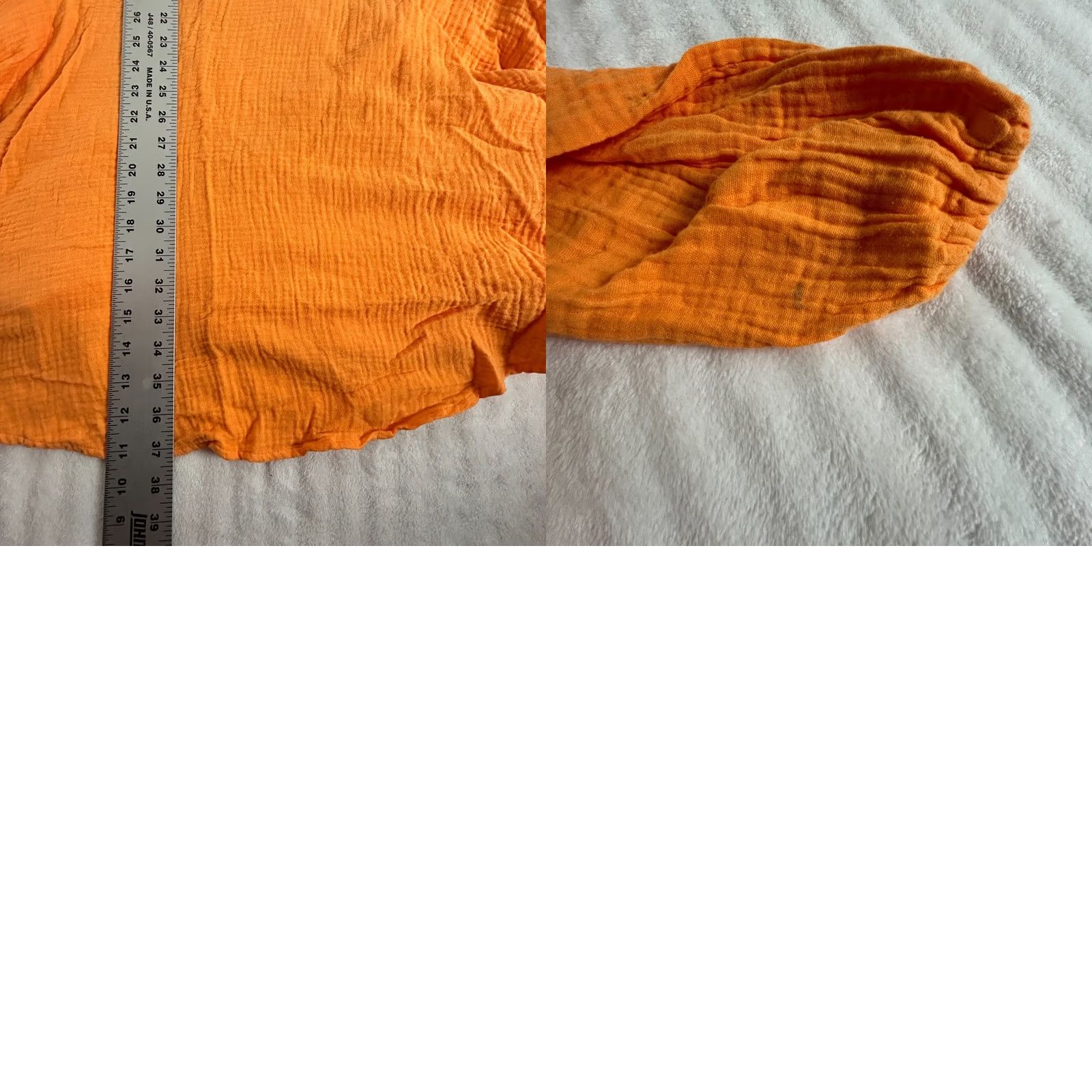 Vintage Magaschoni Women's Boho Dress Organic Cotton Gauze Turmeric Orange Medium Size M / US 6-8 / IT 42-44 - 8 Thumbnail