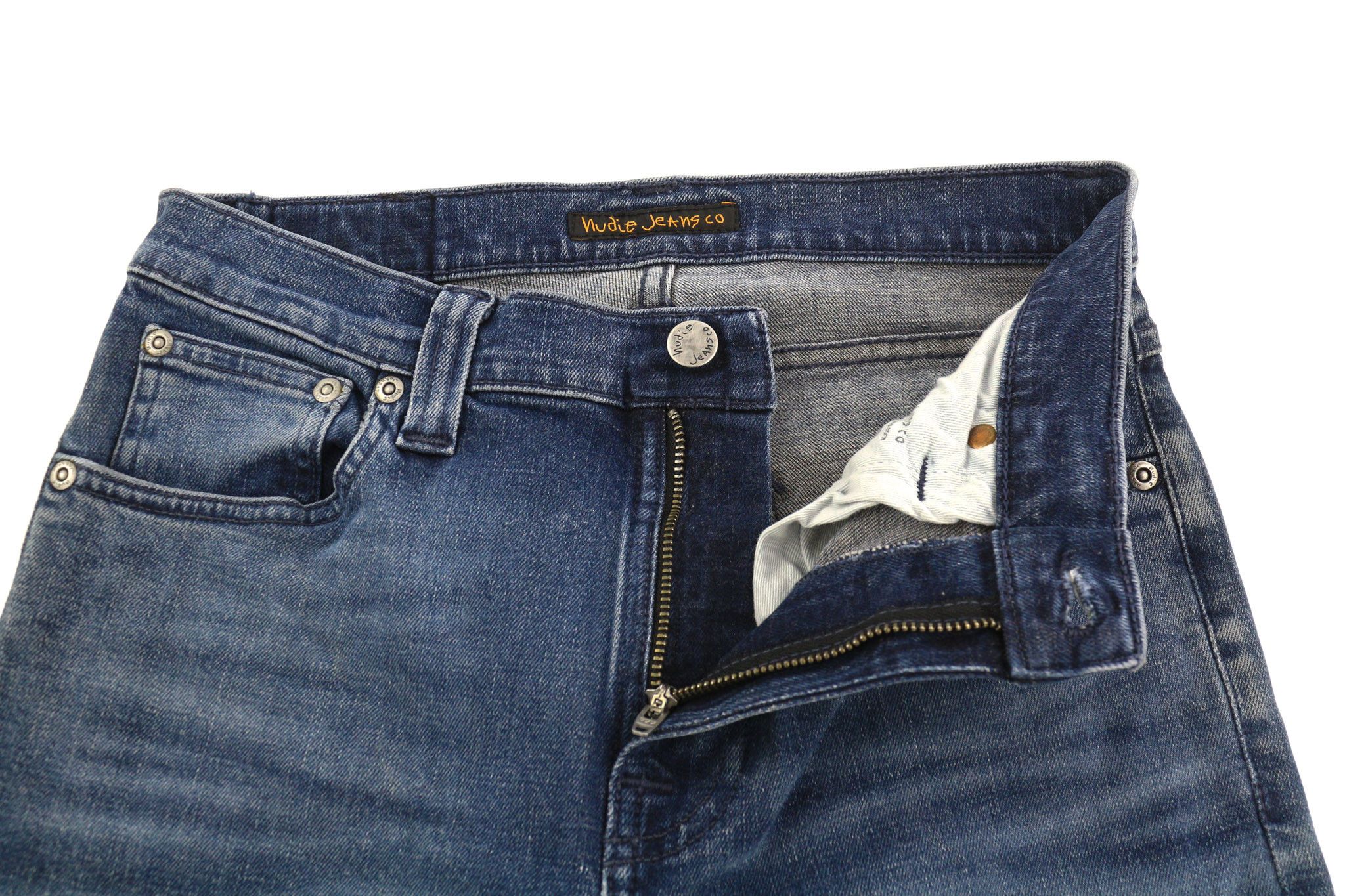 Nudie Jeans HIGH KAI W28/L32 Navy Falls Organic Zip Fly 82675 Size US 28 / EU 44 - 4 Thumbnail