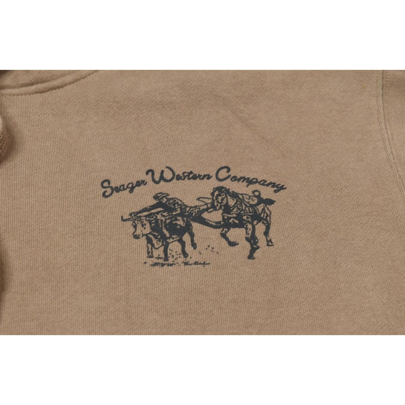 Vintage Seagar Western Company Hoodie Sweater Brown Long Sleeve Pullover XL Mens Regular Pullover Brown Western Size US XL / EU 56 / 4 - 4 Thumbnail