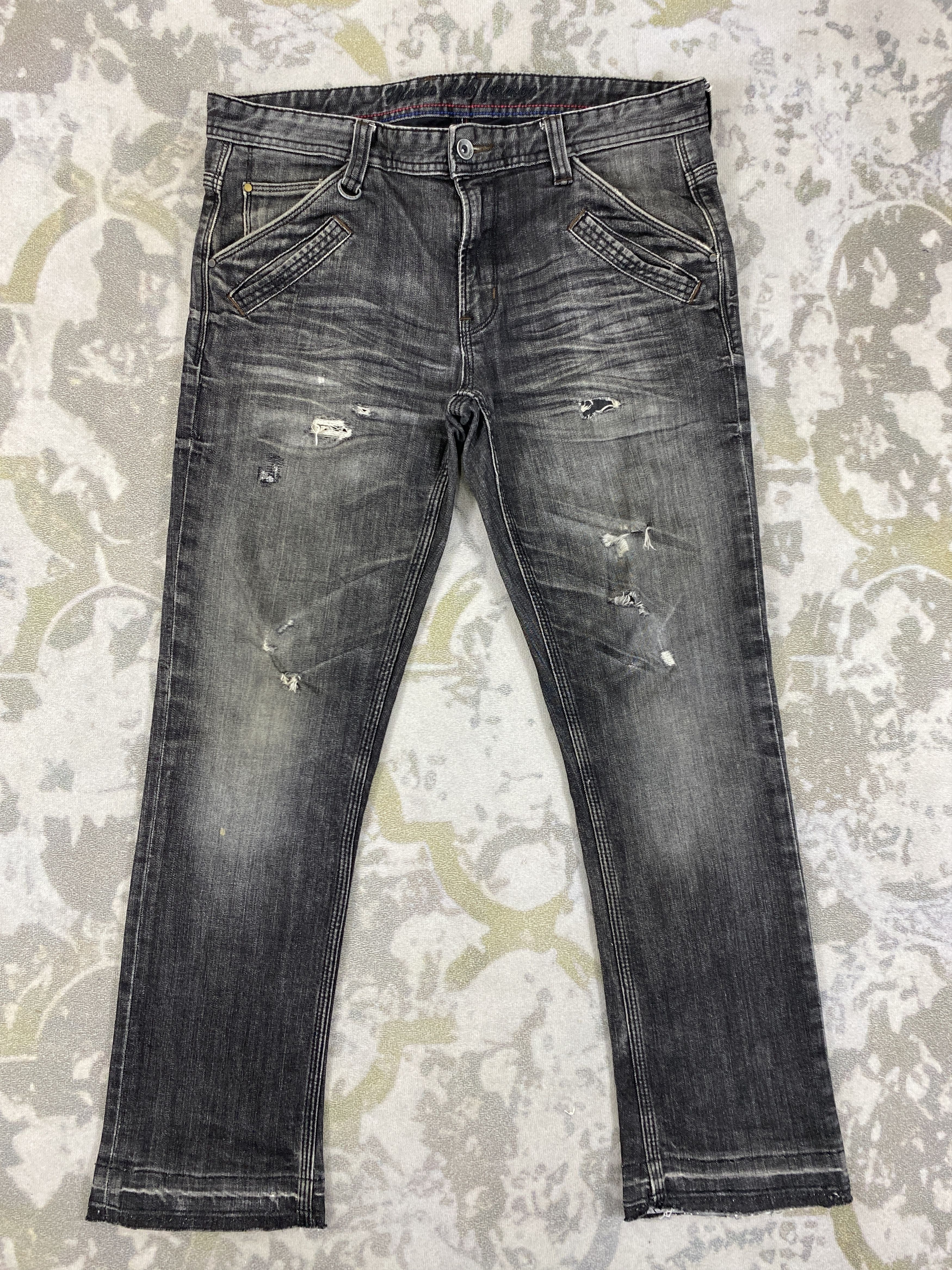 Japanese Brand Distressed Vintage Nicole Club Jeans 34x28.5 Denim - JN3612 Size US 34 / EU 50 - 1 Thumbnail