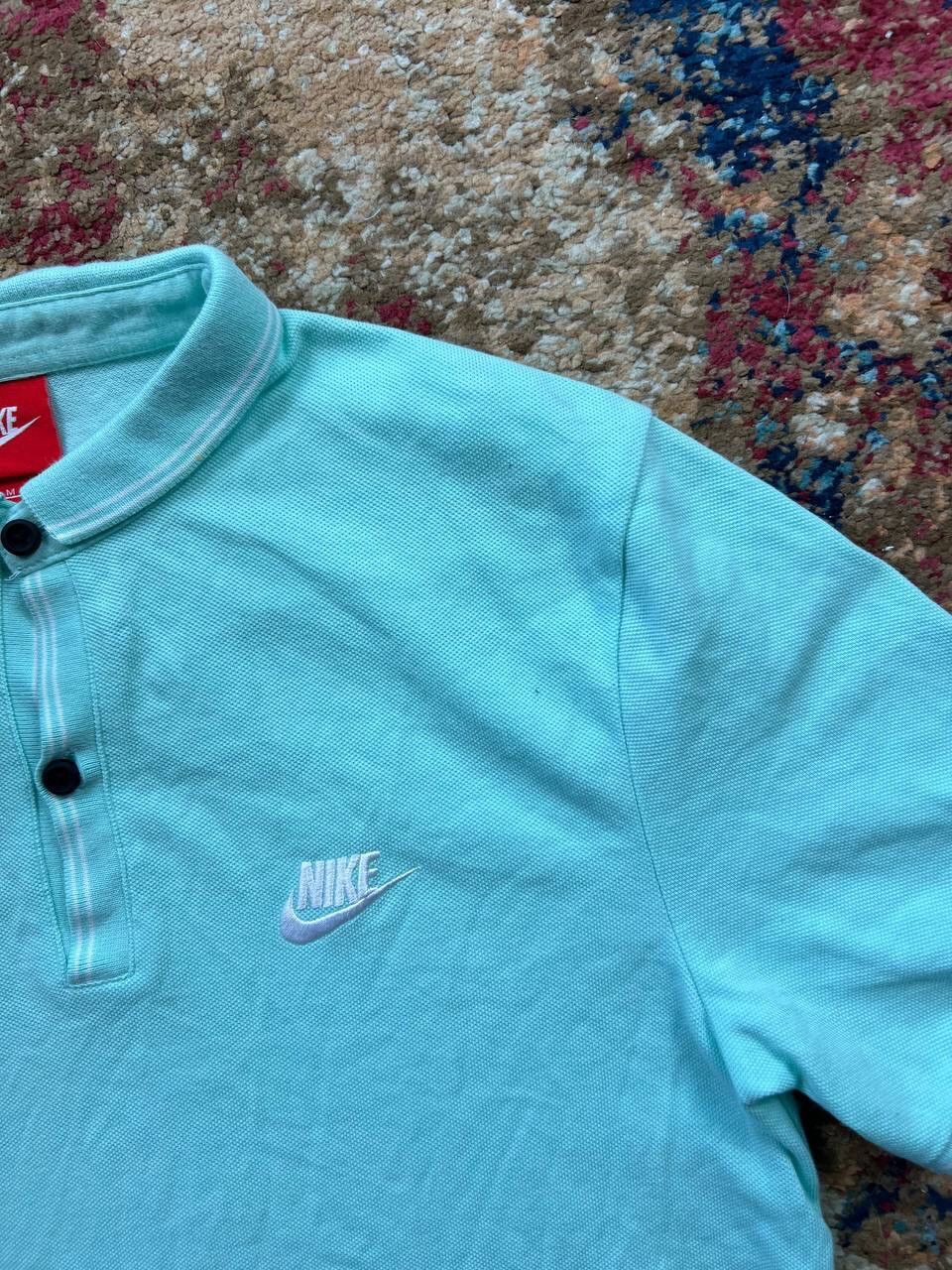 Nike × Vintage 🪼 90’s NIKE RETRO POLO T-SHIRT SWOOSH LOGO Y2K Size US M / EU 48-50 / 2 - 2 Thumbnail