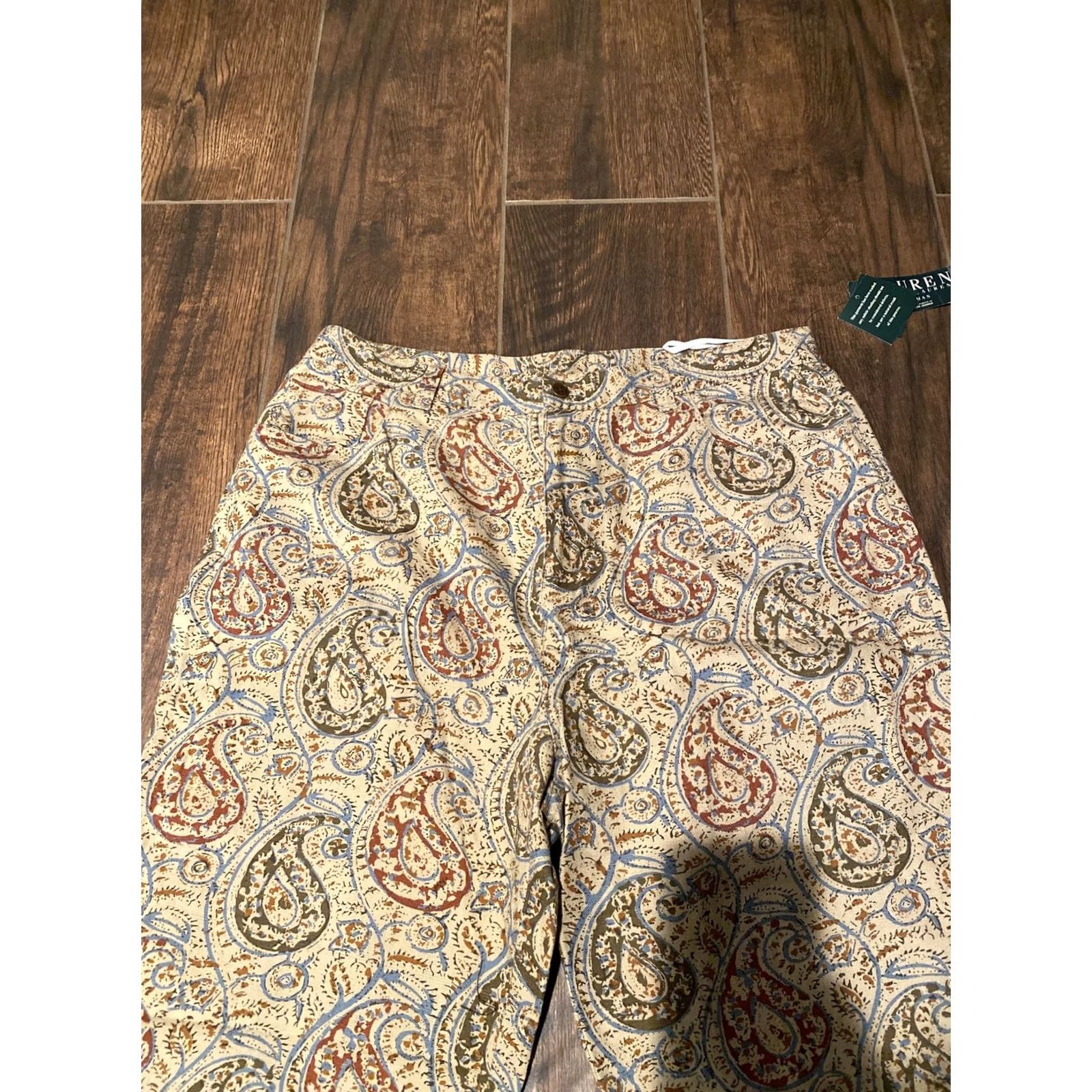 Ralph Lauren VINTAGE? No. NWT Lauren Ralph Lauren Pants Womens 14w Straight Leg Paisley Wearable Art Size 36" / US 14 / IT 50 - 4 Thumbnail
