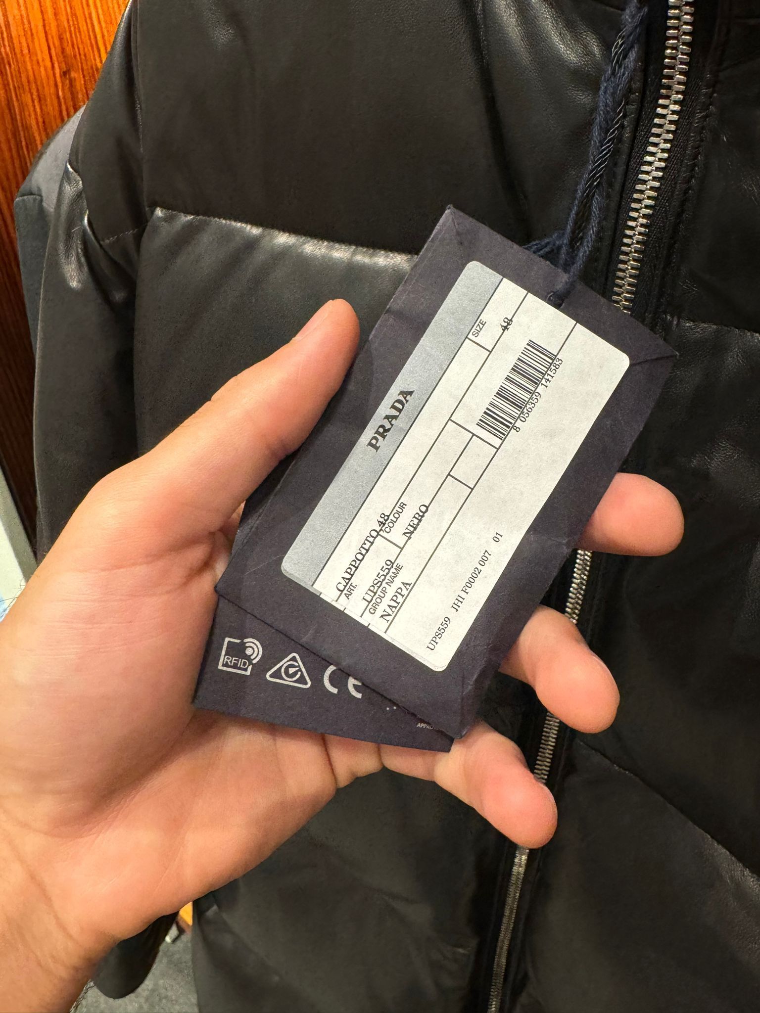 Prada o1mt1gz0924 Leather Puffer Jacket in Black Size US M / EU 48-50 / 2 - 6 Thumbnail