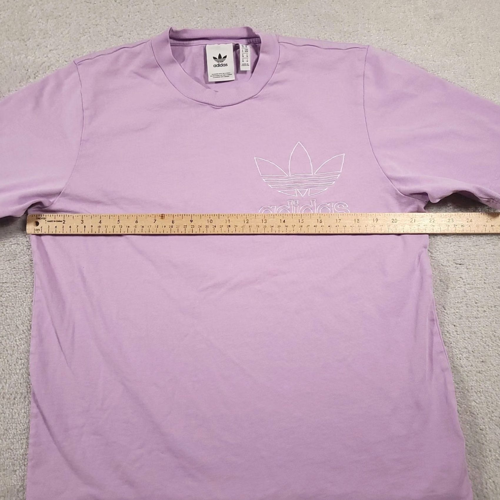 Adidas Adidas Originals Shirt Womens Medium Oversized Purple Trefoil Embroidered Logo Shirt Size M / US 6-8 / IT 42-44 - 4 Thumbnail