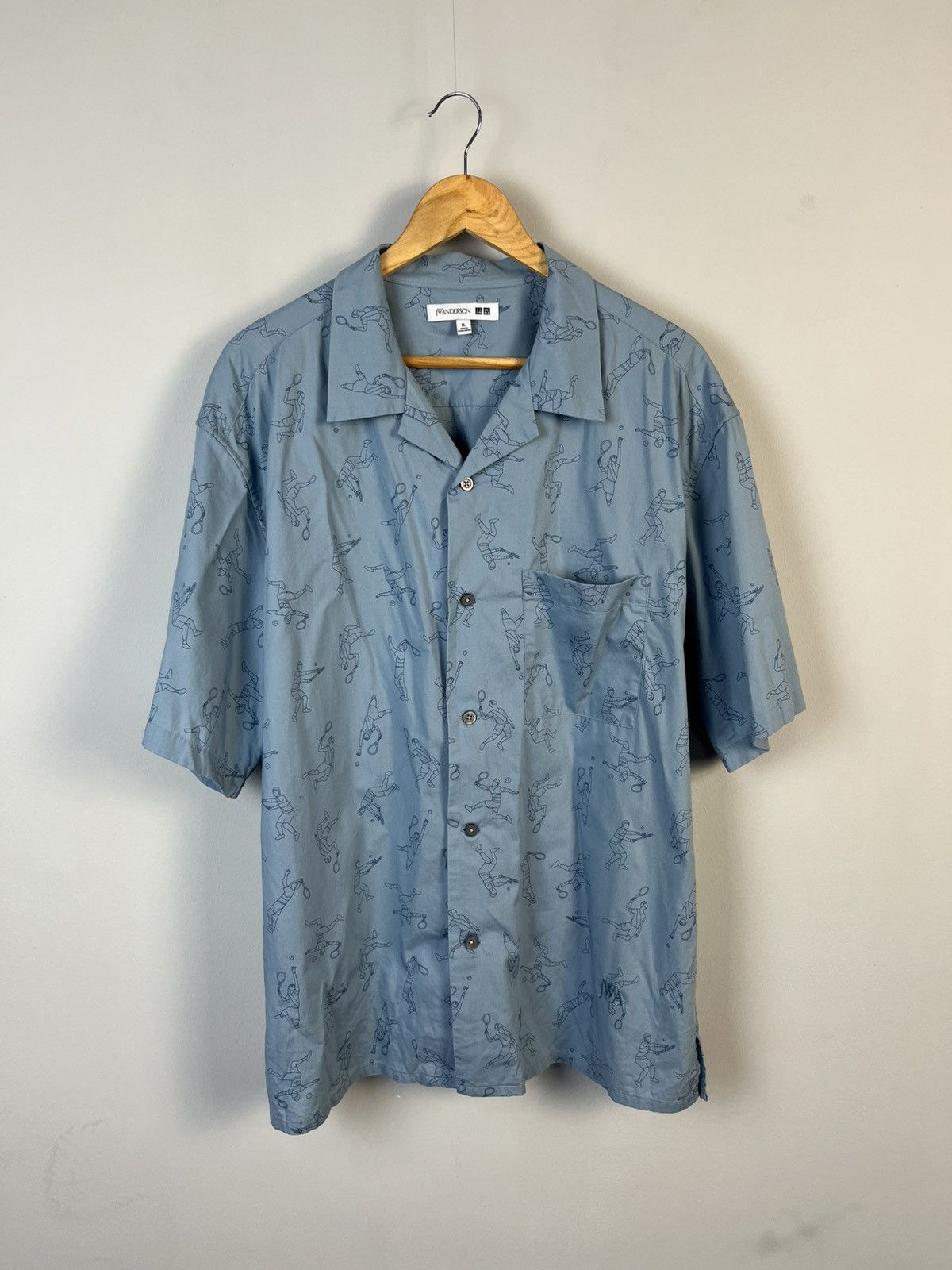JW Anderson × Uniqlo J.W.Anderson Uniqlo Printed Open Collar Short Sleeve Shirt Size US XL / EU 56 / 4 - 2 Thumbnail