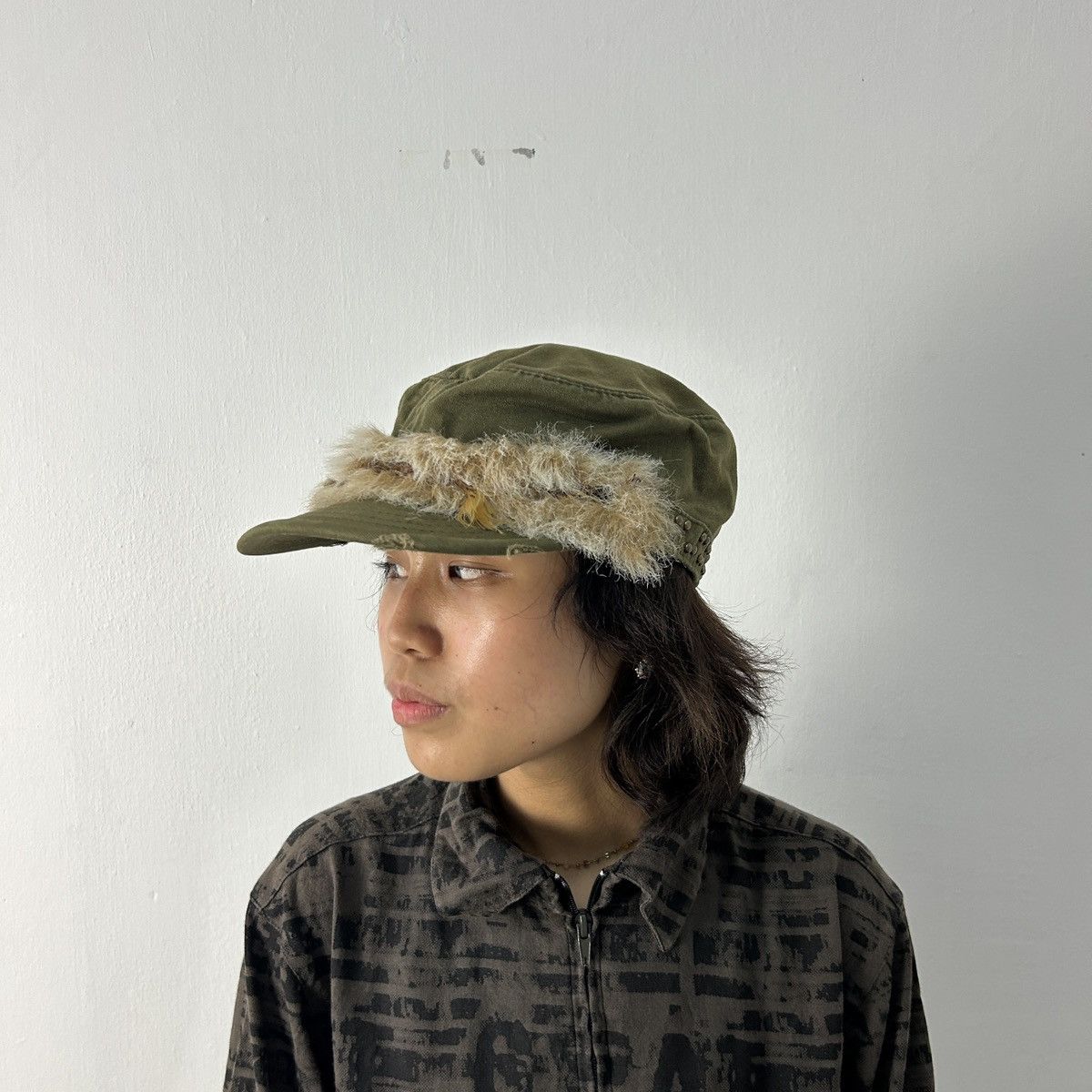 Japanese Brand × Vintage Kento - Army Faux Hair Cap Size ONE SIZE - 1 Thumbnail