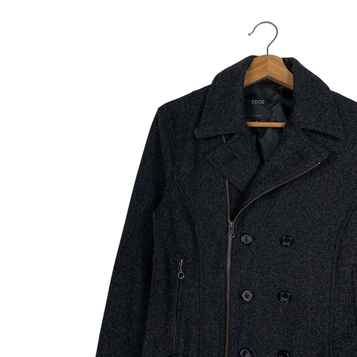 Japanese Brand Japanese Brand Edge Double Colar Motorcycle Wool Jacket Size US M / EU 48-50 / 2 - 6 Thumbnail