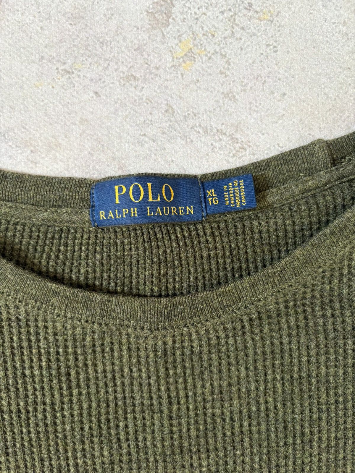 Vintage Vintage Old money Polo Ralph Lauren Waffle Knit Thermal Size US XL / EU 56 / 4 - 4 Thumbnail