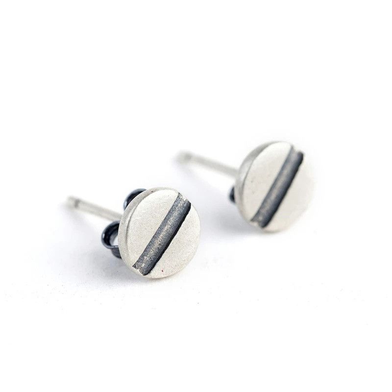 Jewelry Tiny Screw Stud Earrings 925 Sterling Ear Charm Gift Size ONE SIZE - 6 Thumbnail