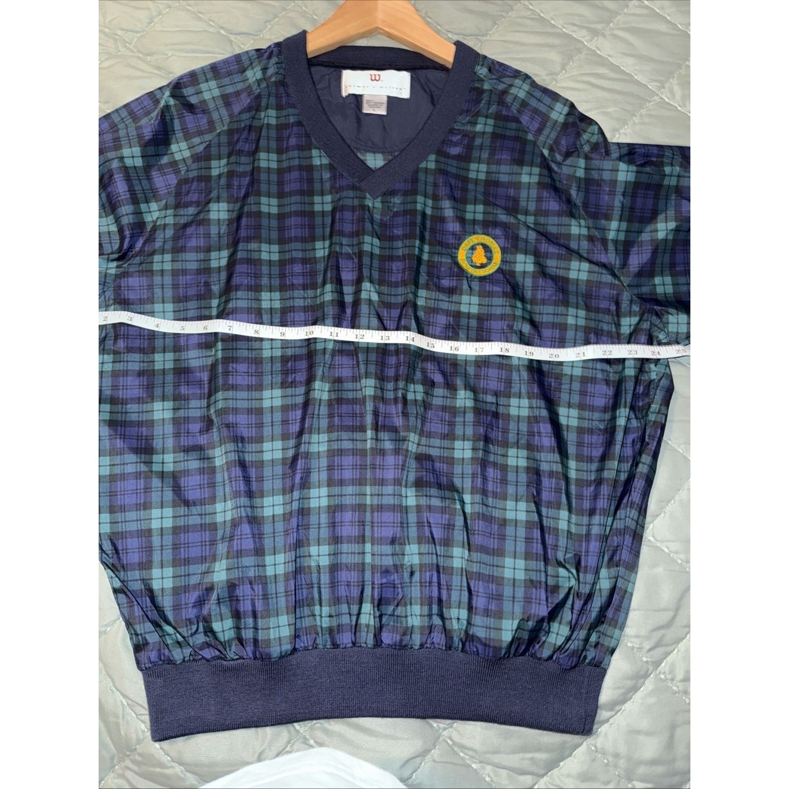 Wilson Wilson Tech Navy/Green Plaid Golf Pullover Size L NWT Size US L / EU 52-54 / 3 - 13 Thumbnail