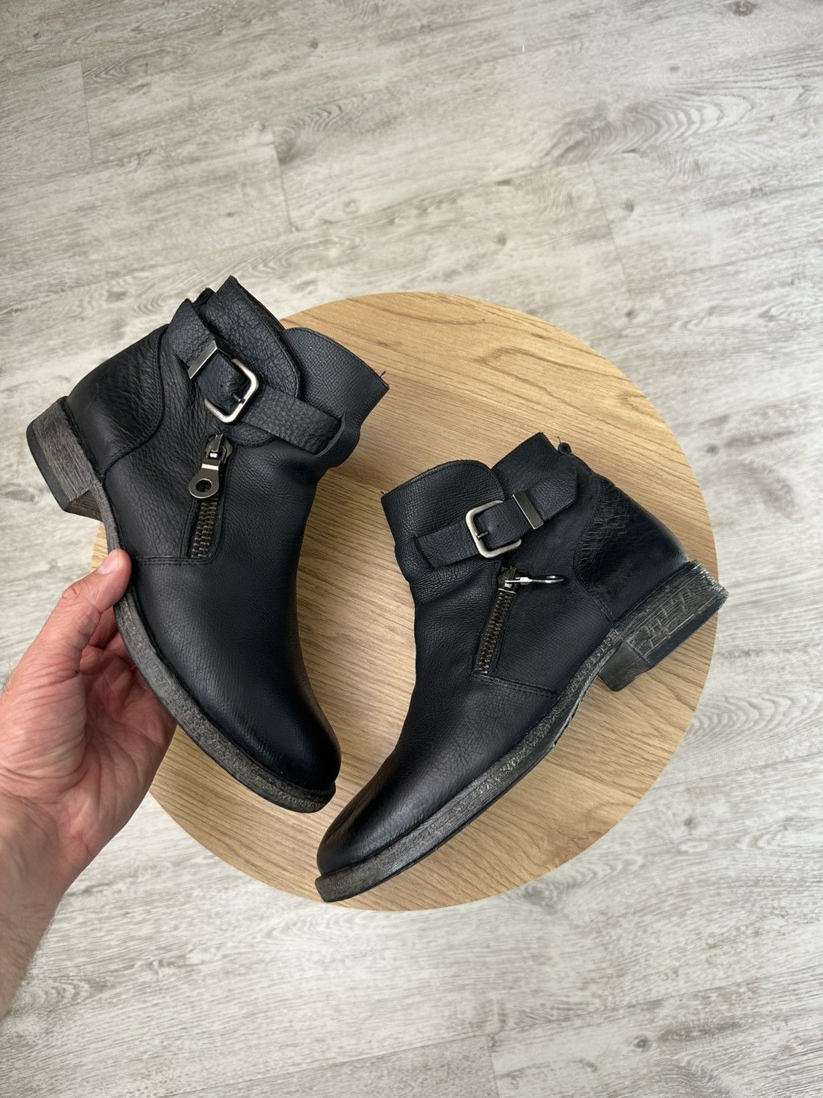 Other Vintage Lavorazione Artigiana Hand Made Woman Ankle Boots Size US 8 / IT 38 - 3 Thumbnail