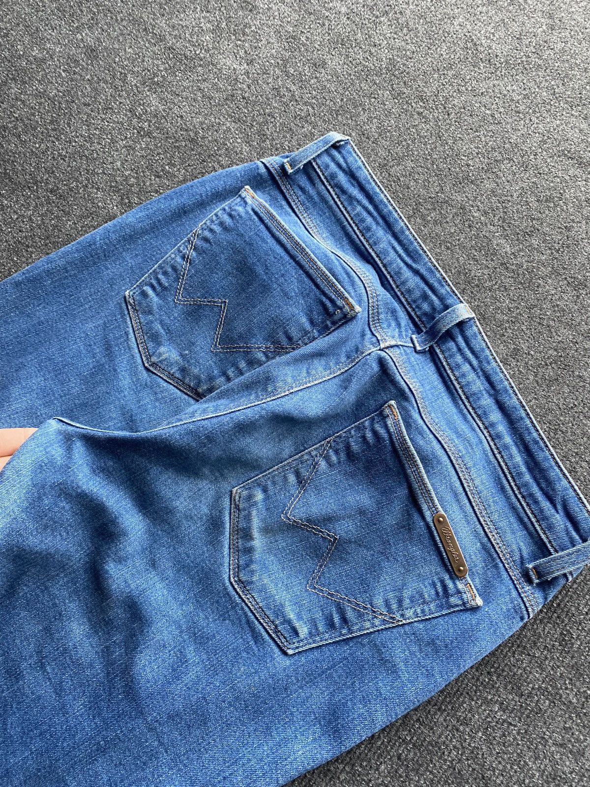 Wrangler 🔥Vntg Wrangler Sexy Bootcut Wom Jeans blue y2k 31 western Size 31" - 6 Thumbnail
