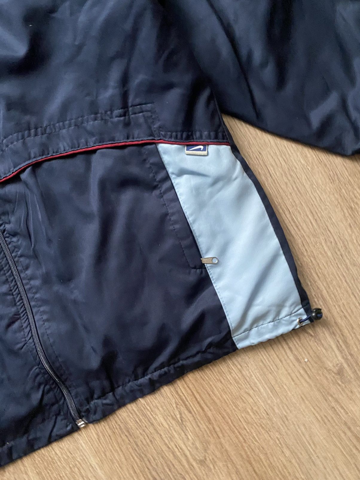 Nike × Vintage Nike vintage Y2K triple swoosh nylon drill jacket❄️ Size US S / EU 44-46 / 1 - 5 Thumbnail