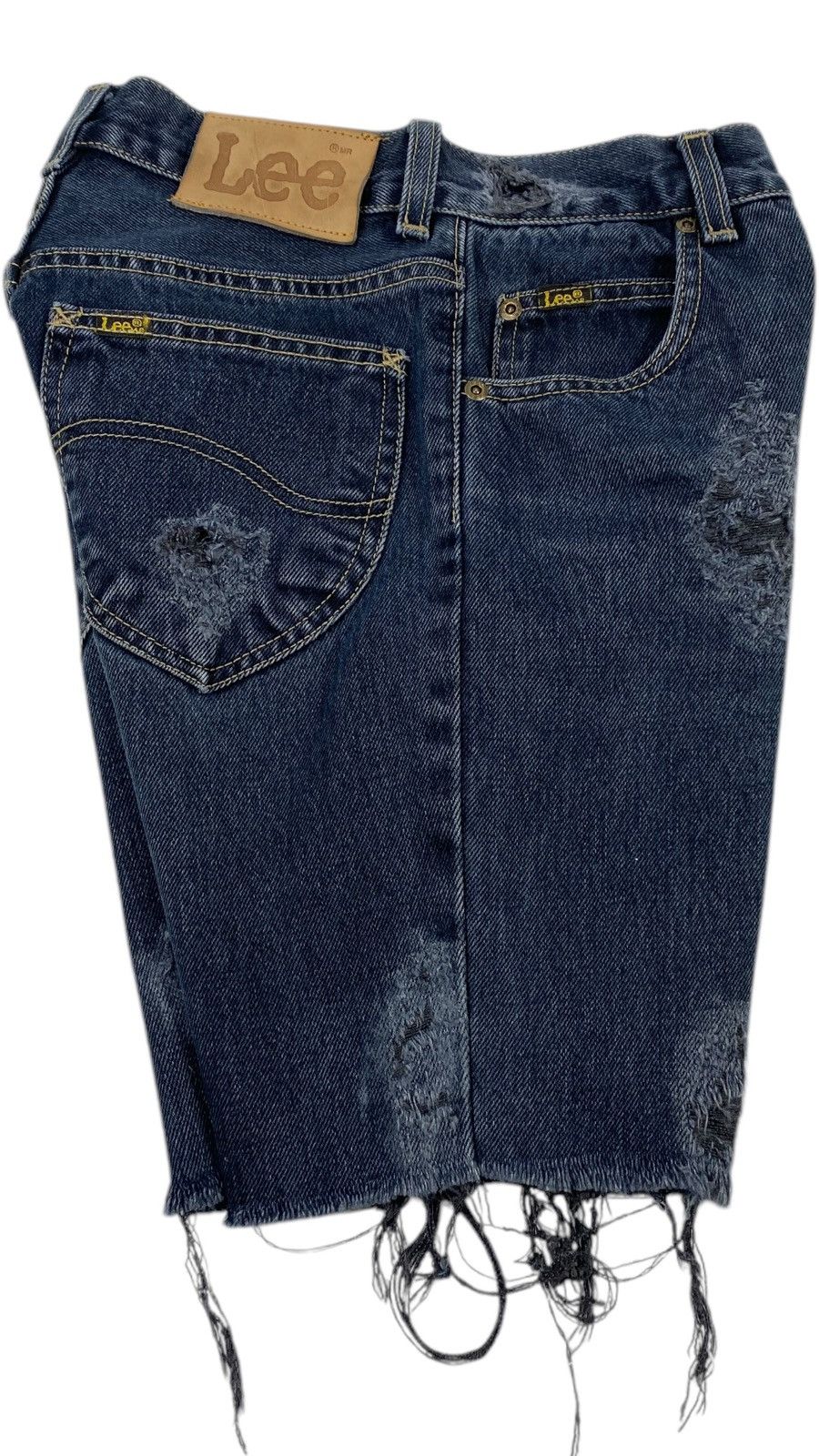Lee 🔥LASTDROP🔥 Vintage 90s Lee USA Made Distressed Denim Shorts Size 26" / US 2 / IT 38 - 5 Thumbnail