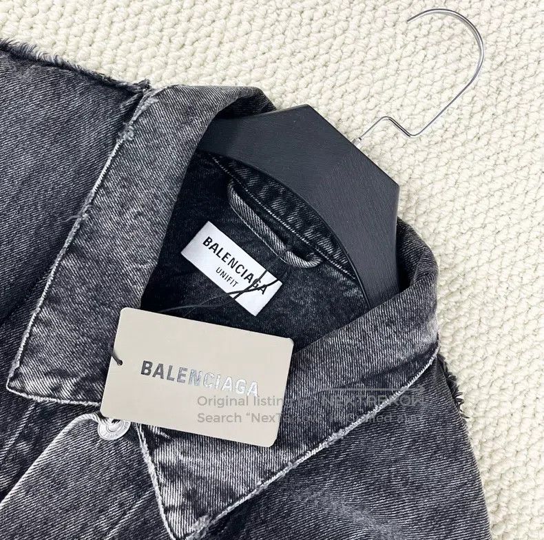 Other Balenciaga Washed Distressed Black Gray Double Layer Torn Size US XL / EU 56 / 4 - 3 Thumbnail