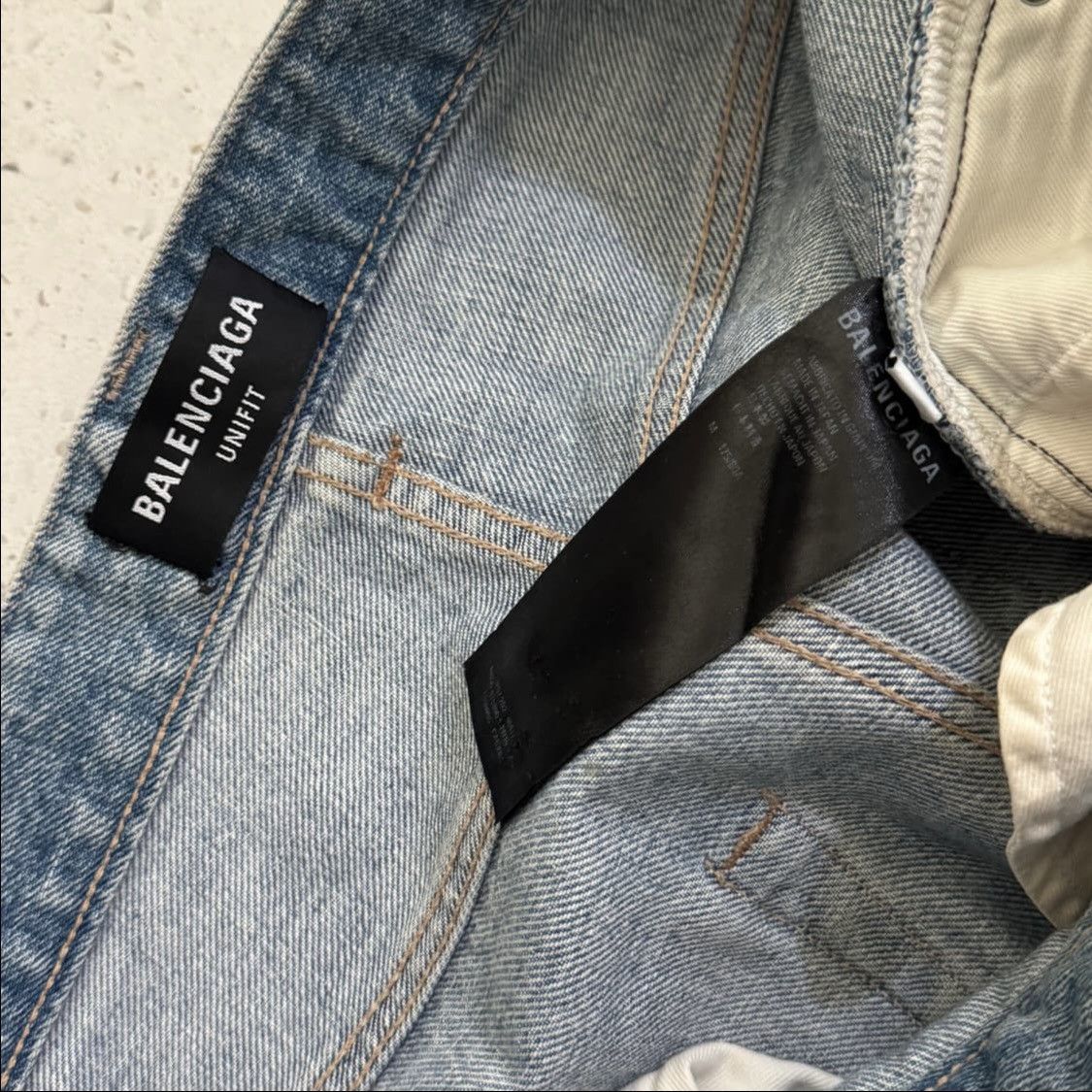 Balenciaga Balenciaga Waist Logo Denim Pants Size US 35 - 9 Thumbnail