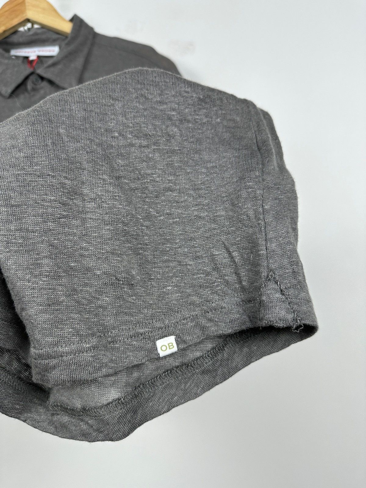 Orlebar Brown Orlebar Brown Linen Grey Polo Shirt Size US XXL / EU 58 / 5 - 9 Thumbnail