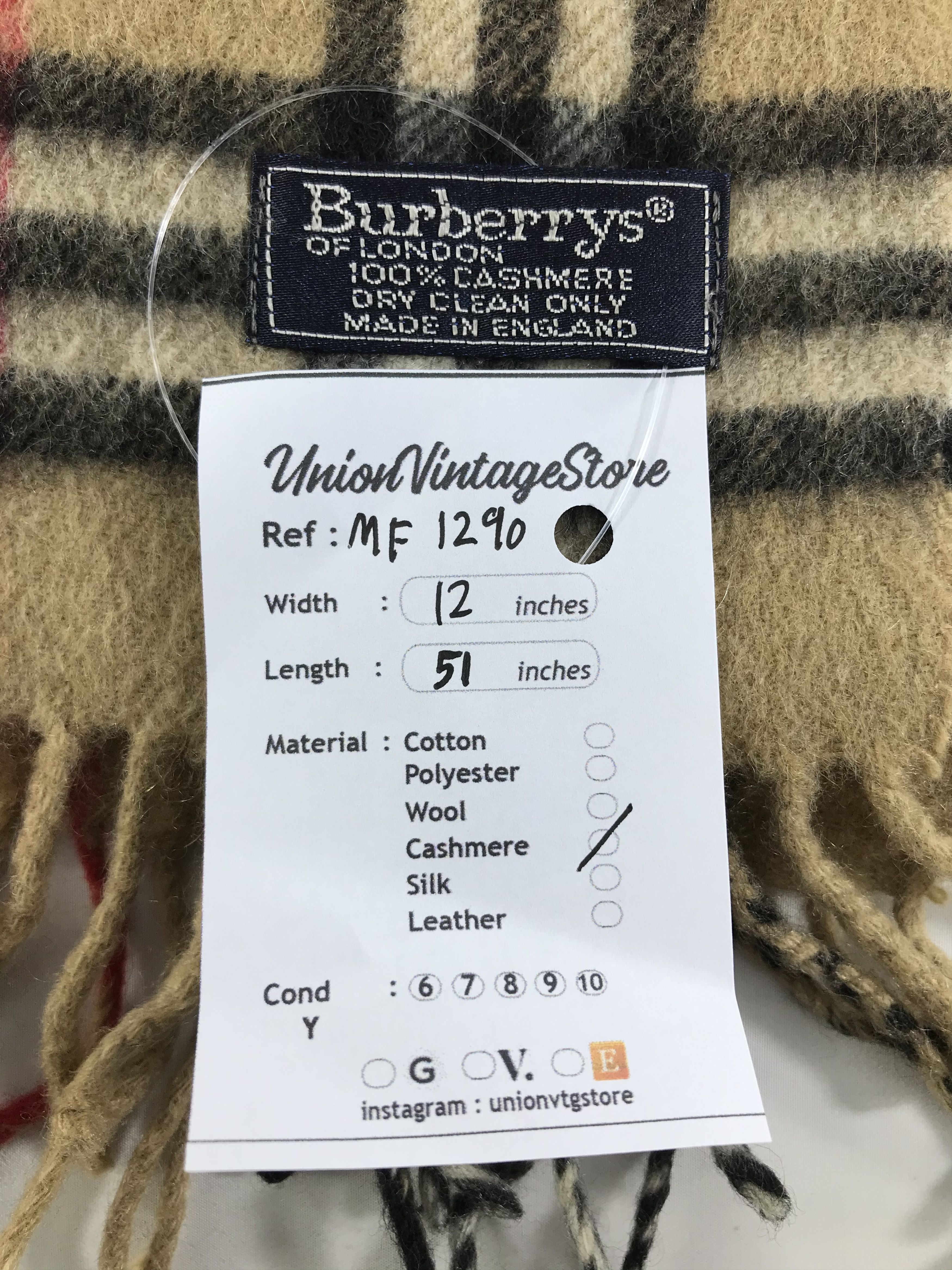 Burberry Vintage Burberry Scarf/Muffler/Neckwear MF1290 Size ONE SIZE - 4 Thumbnail