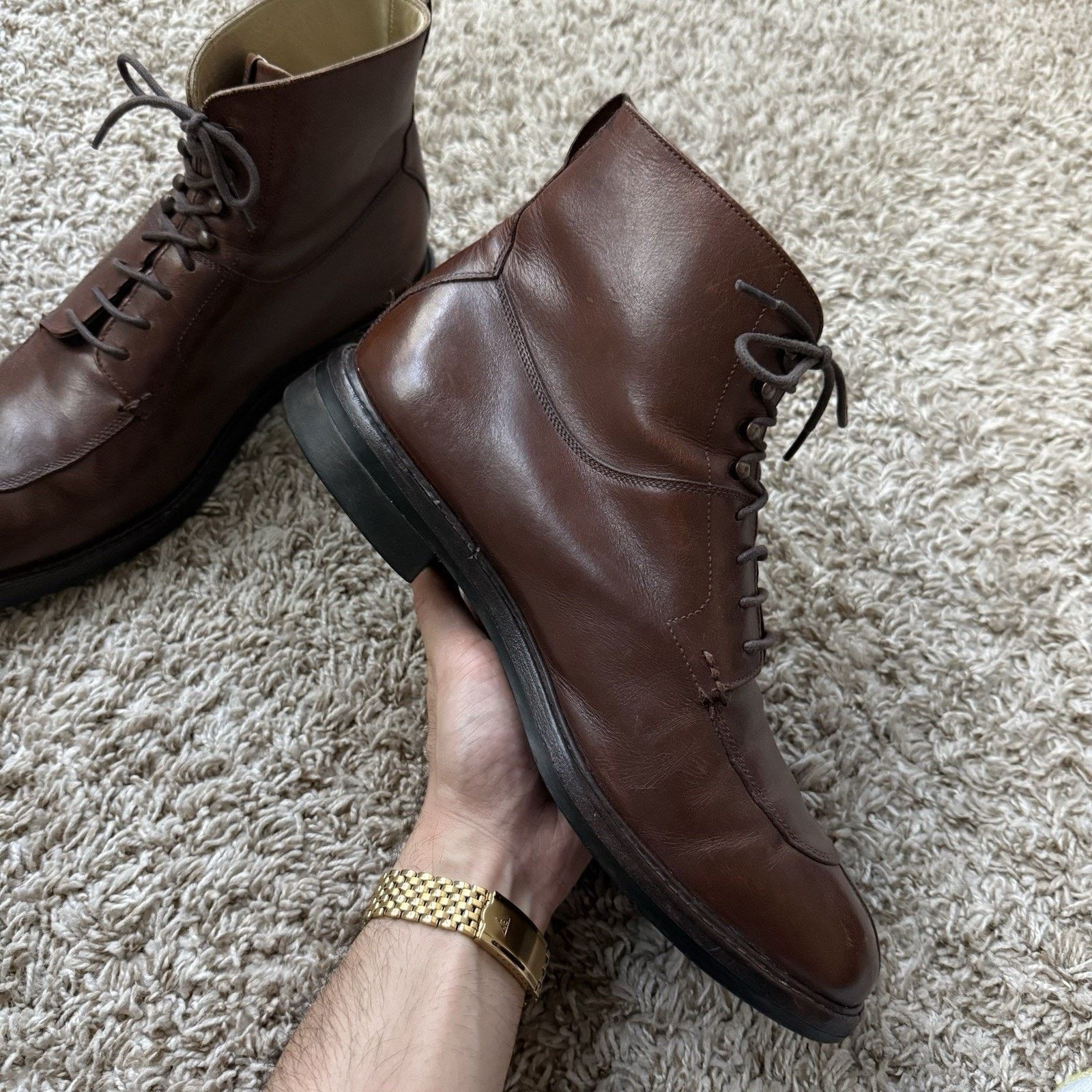 Heschung Heschung Ginkgo Brown Leather Boots US Size 10, EUR Size 9.5 Size US 10 / EU 43 - 4 Thumbnail