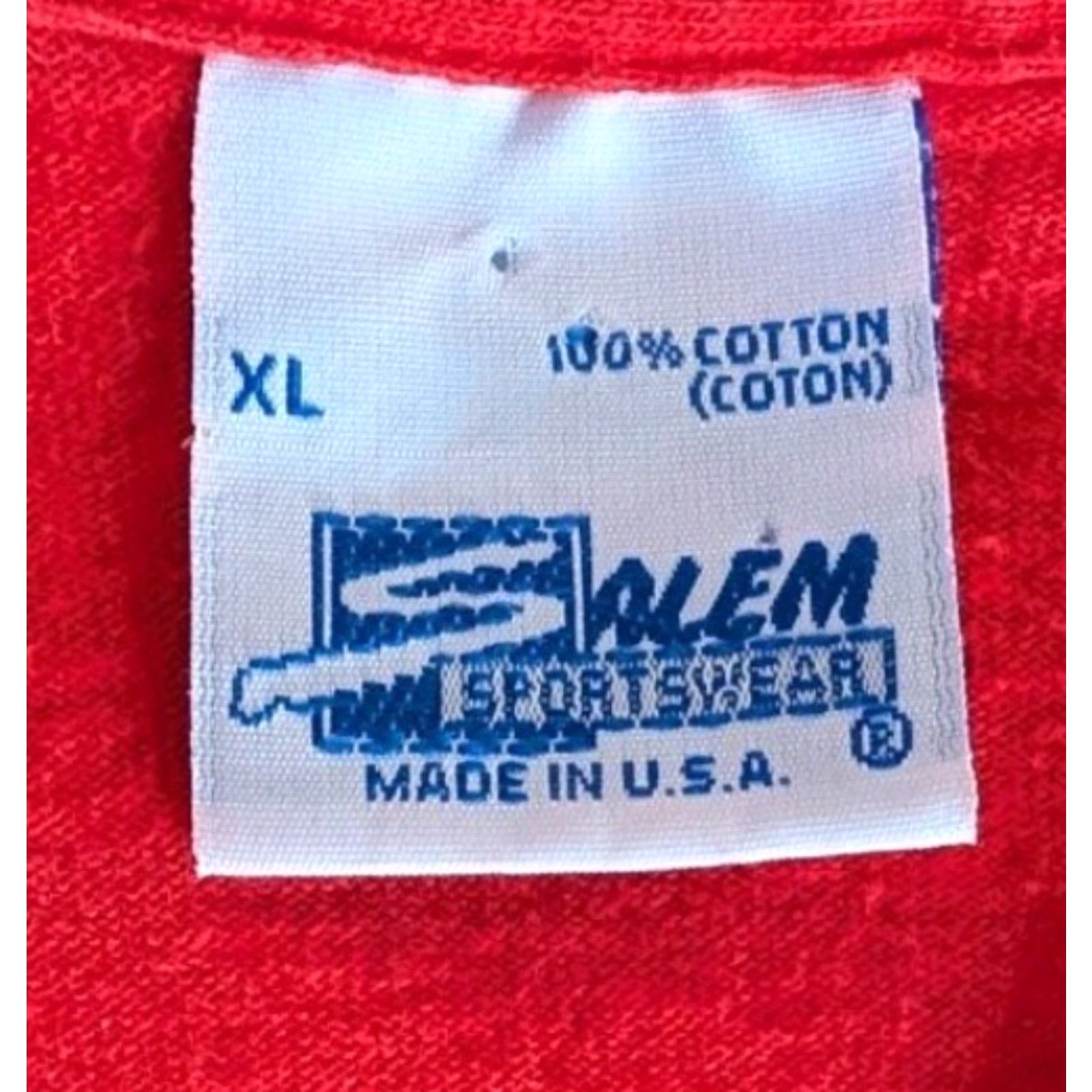Salem Sportswear VINTAGE 90s Steve Yzerman Detroit Red Wings Salem Sportswear Tee Shirt XL Red USA Graphic Print Short Sleeve Crew Neck Single Stitch Men Size US XL / EU 56 / 4 - 6 Thumbnail