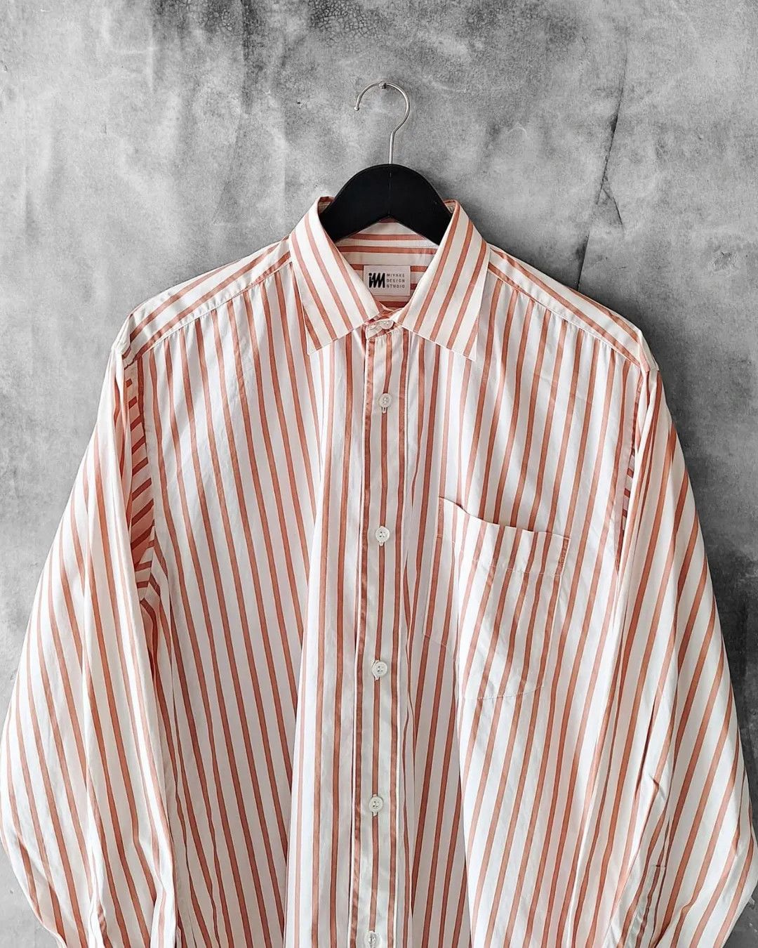 Issey Miyake × Japanese Brand × Vintage Vintage Issey Miyake Design Studio Orange Stripe Shirt Size US L / EU 52-54 / 3 - 2 Thumbnail