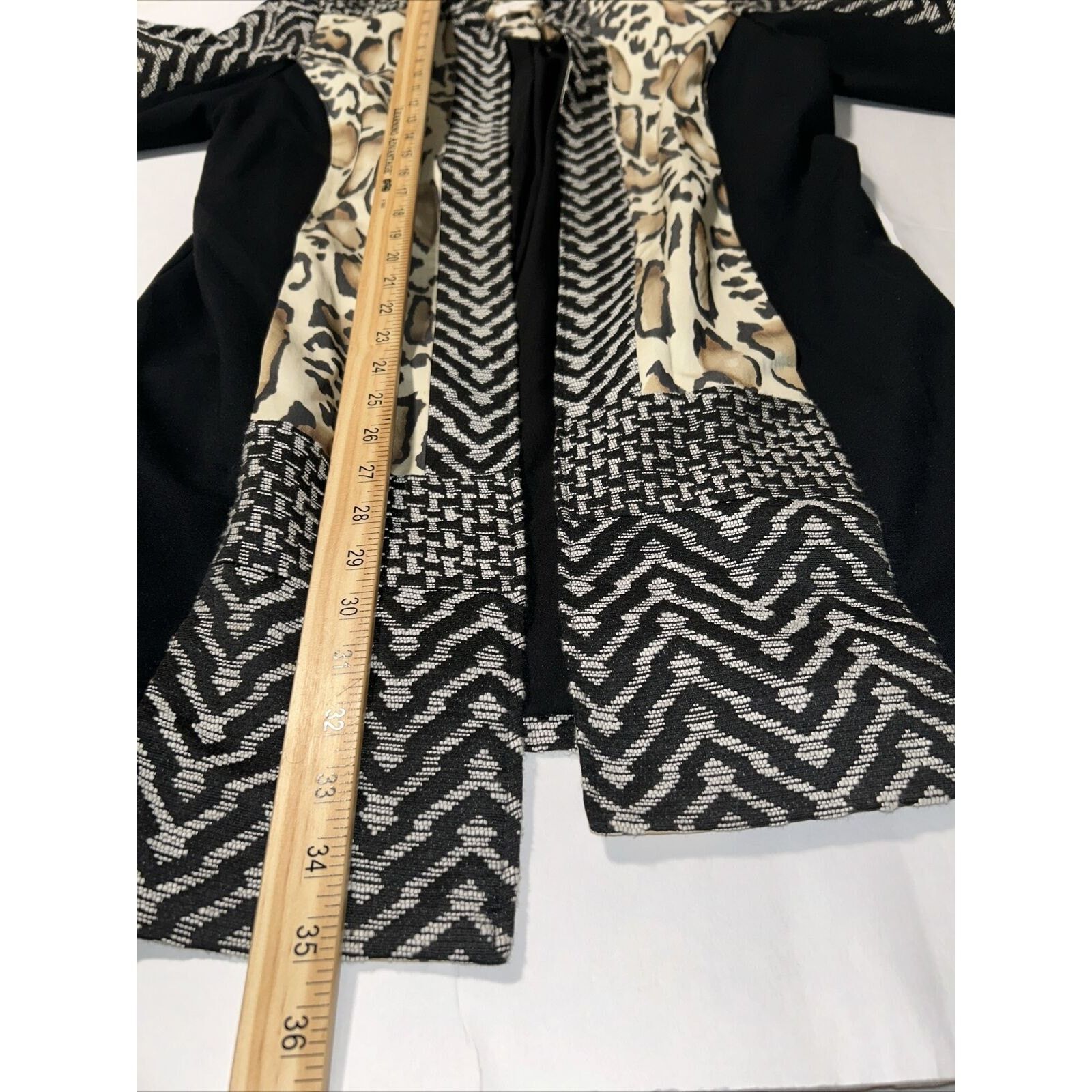 Chicos Chico's Plus Sz 1 (US 8/10) Mixed Material Longline Jacket Size S / US 4 / IT 40 - 4 Thumbnail