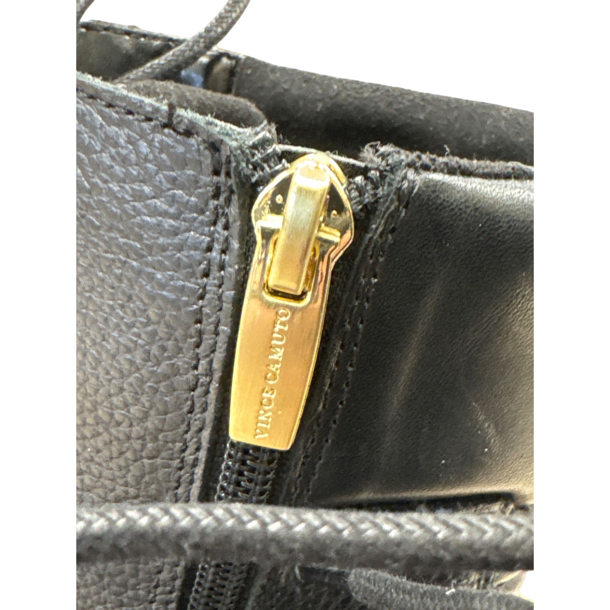 Vince Camuto Vince Camuto Womens Black Leather Combat Boots 6.5M SKU 7185 Size US 6.5 / IT 36.5 - 4 Thumbnail