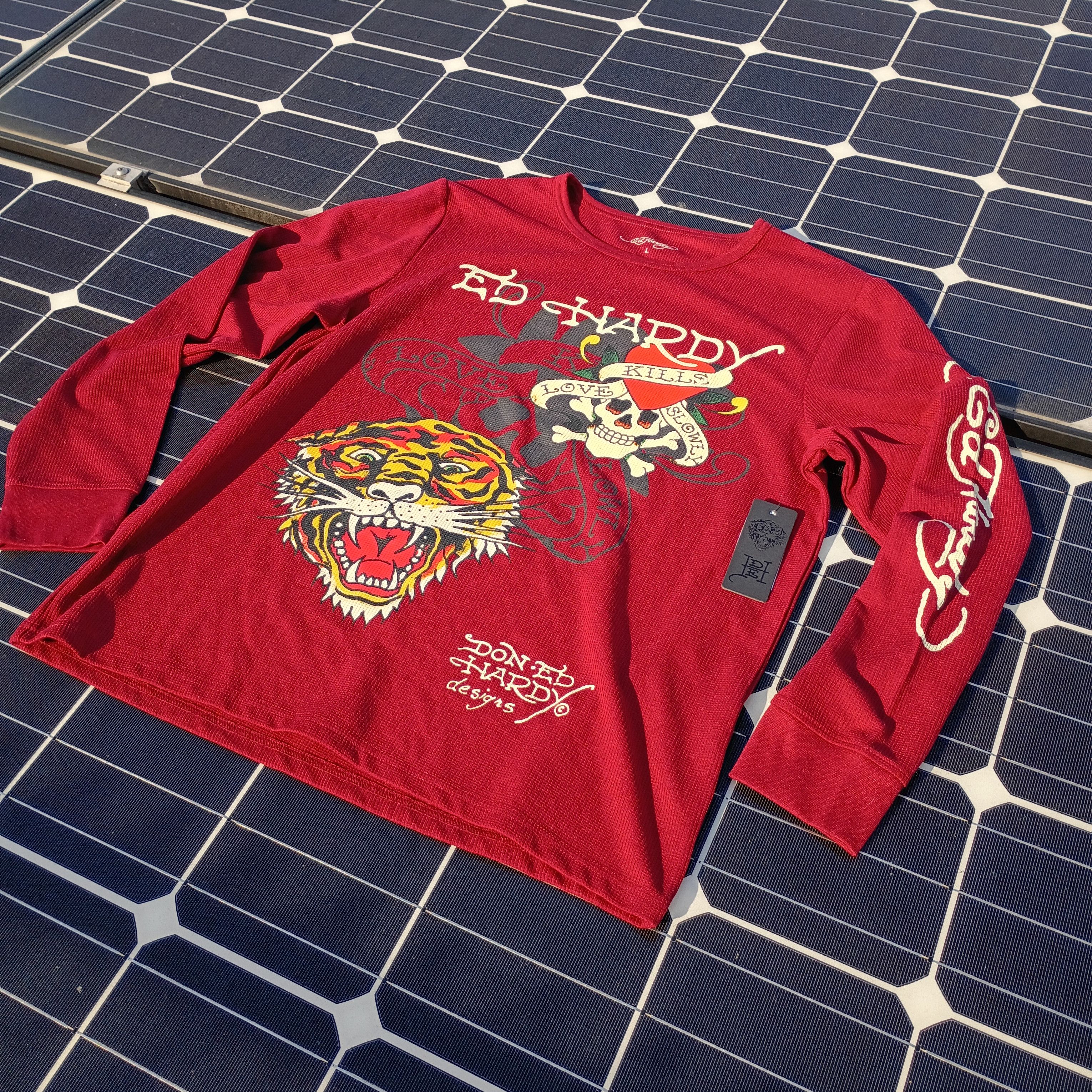 Ed Hardy Vintage Ed Hardy 100% Cotton Long Sleeve Size US L / EU 52-54 / 3 - 1 Thumbnail
