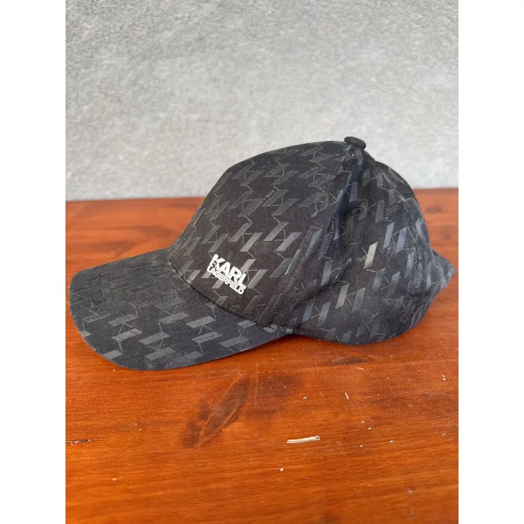 Karl Lagerfeld Karl Lagerfeld All-Over Monogram Black Cap Size ONE SIZE - 1 Thumbnail